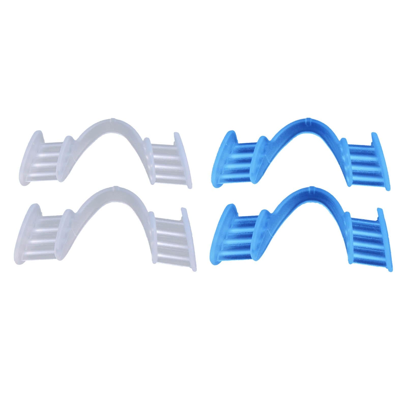 2x Silicone Night Mouth Guard Comfortable for Teeth Clenching Teeth Grinding Clear