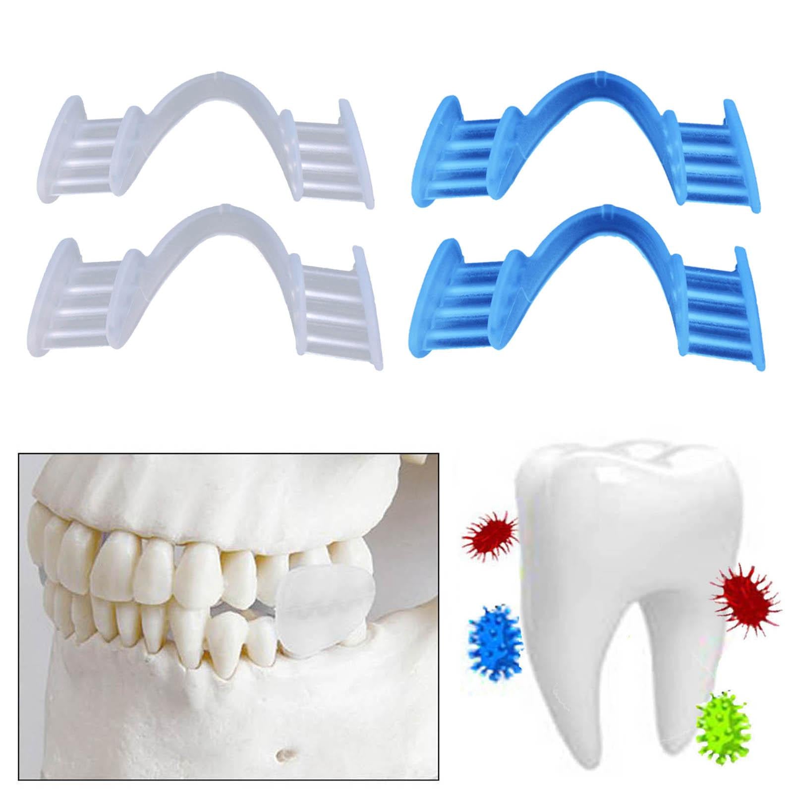 2x Silicone Night Mouth Guard Comfortable for Teeth Clenching Teeth Grinding Clear