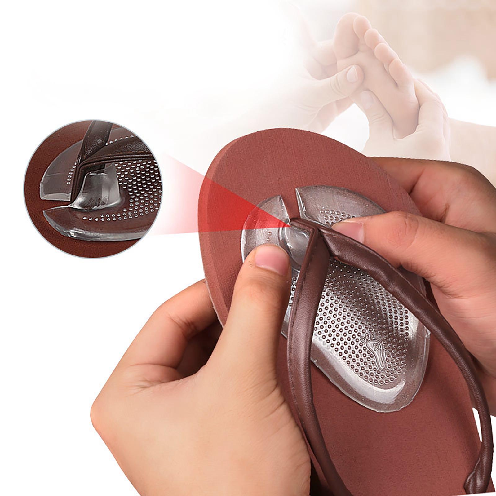 2Pcs Self Adhesive Gel Forefoot Cushions Flip Flop Transparent for Sandals
