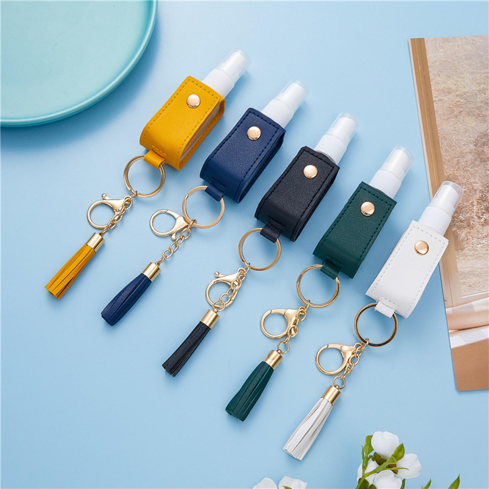 30ml Hand Washing Keychain Refillable Spray Bottle for Shampoo Liquid Black