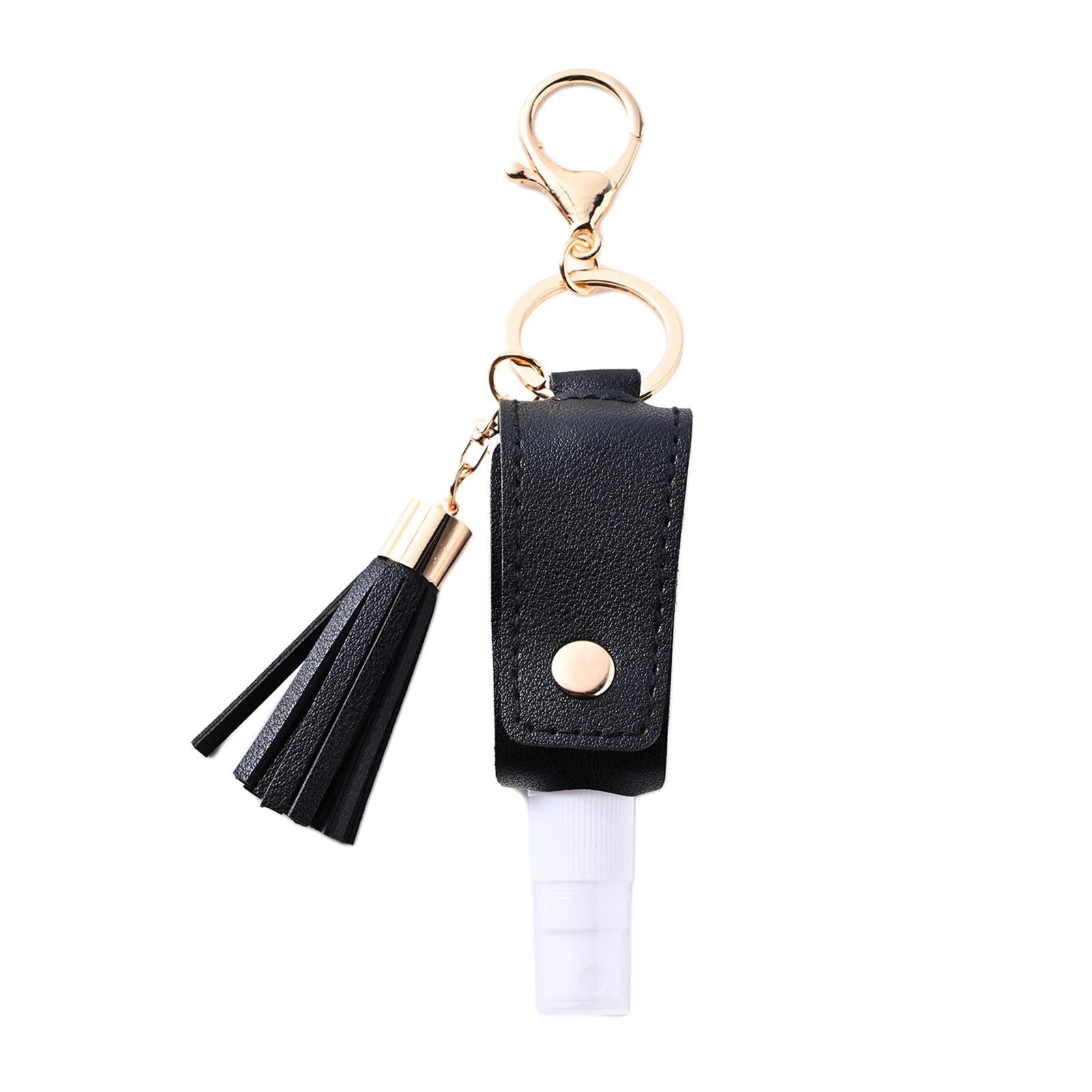 30ml Hand Washing Keychain Refillable Spray Bottle for Shampoo Liquid Black