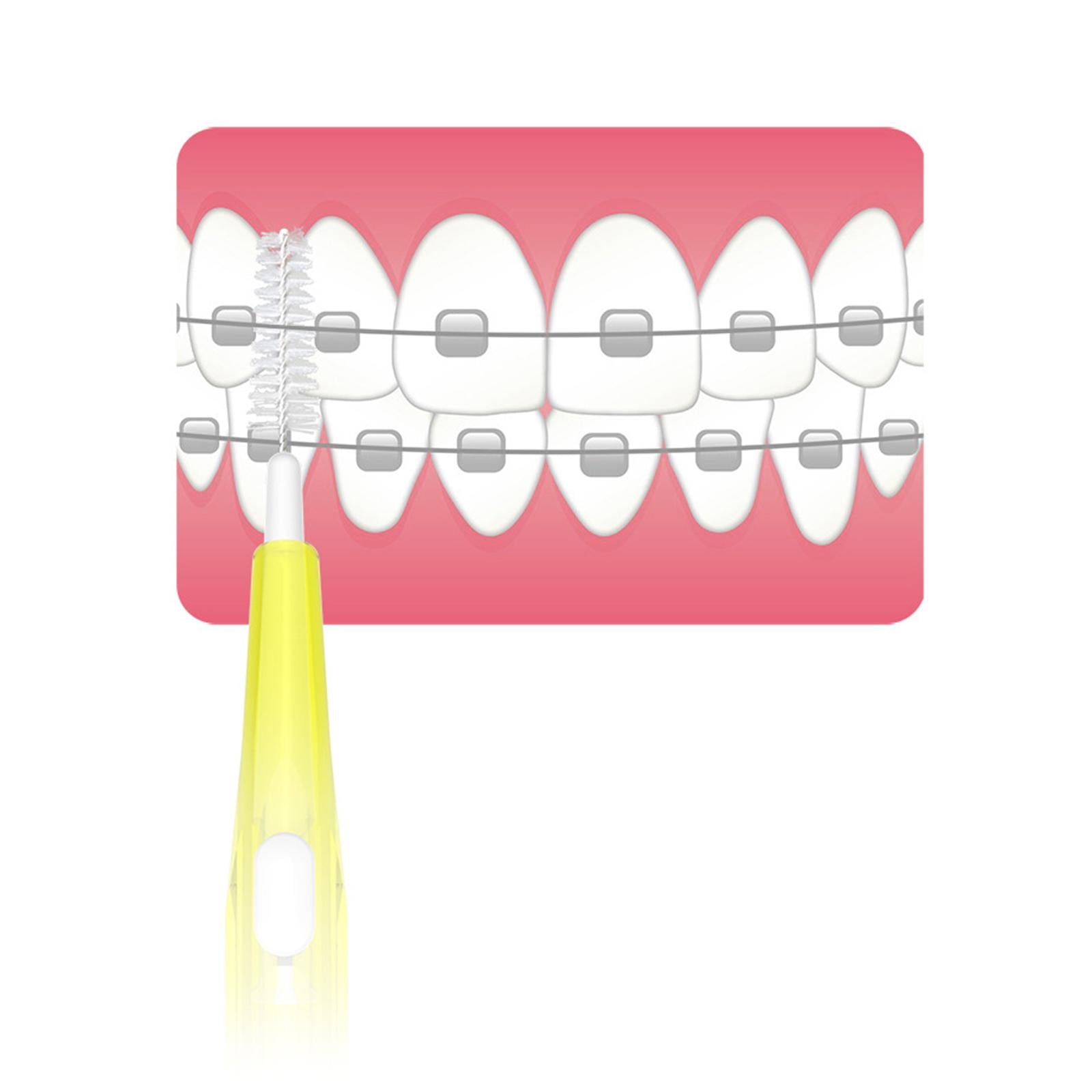 30pcs Interdental Brush Toothpick Dental Hygiene Brush Retractable Mixed