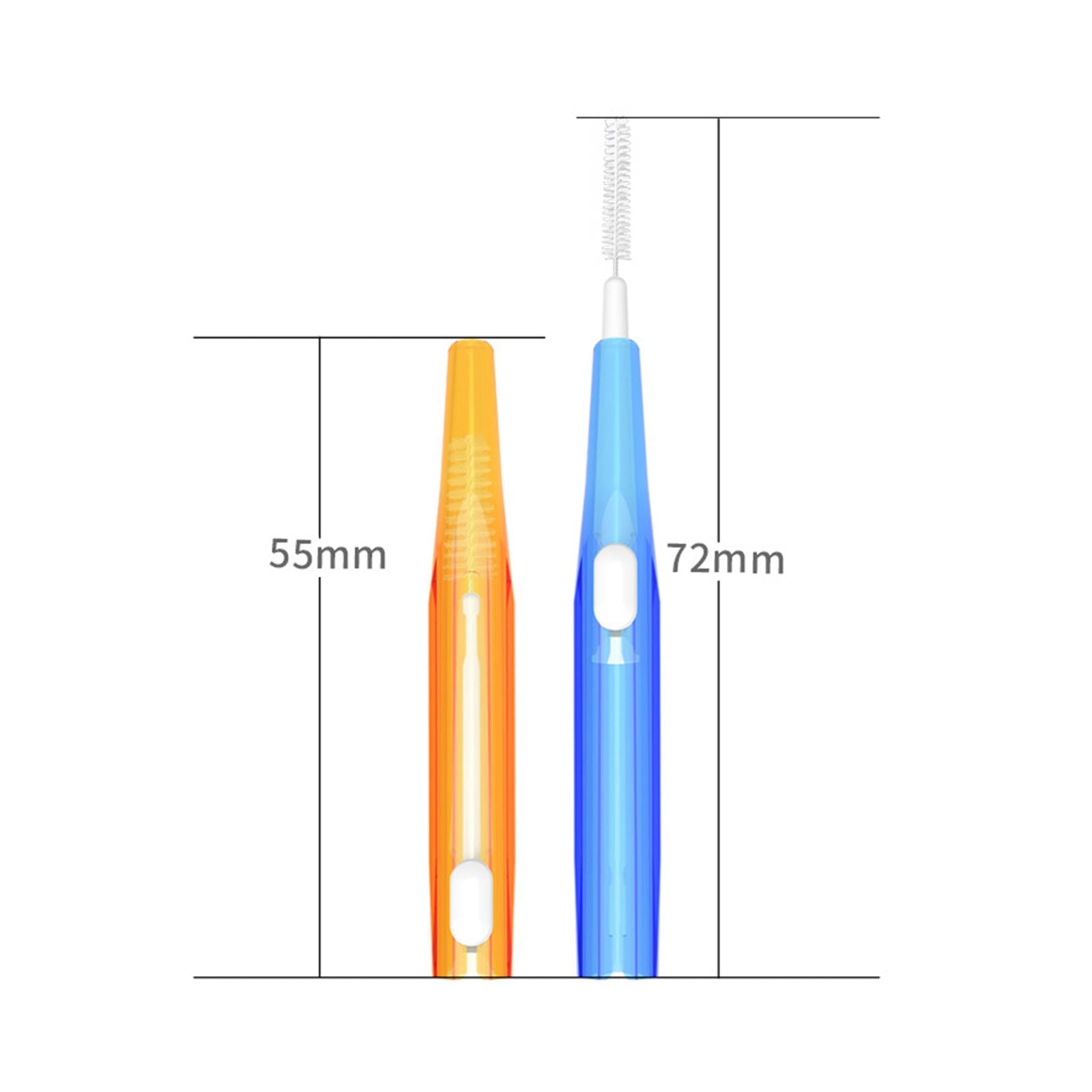 30pcs Interdental Brush Toothpick Dental Hygiene Brush Retractable Mixed
