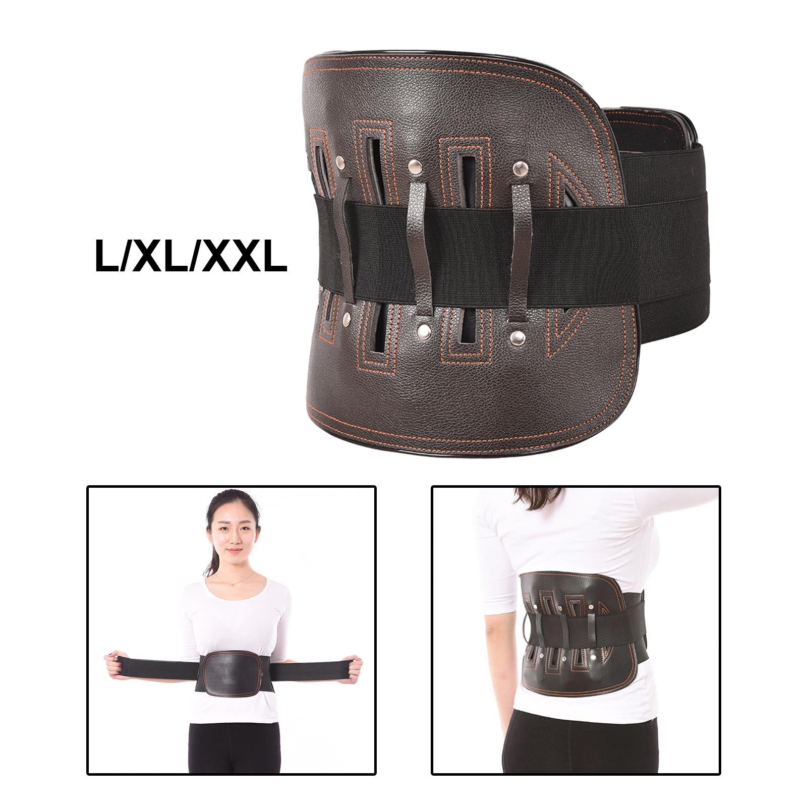 Back Support Belt Lumbar Belt Brace Waist Protector for Scoliosis Women Men L