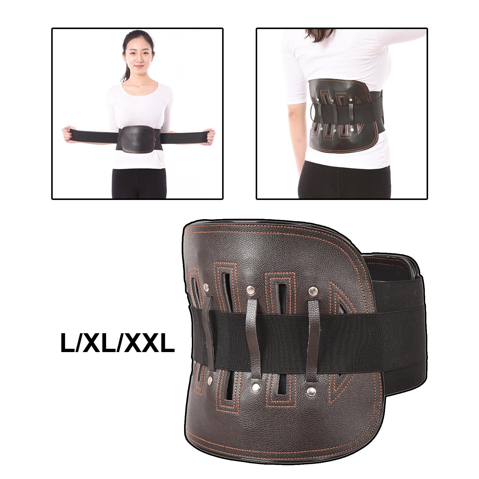Back Support Belt Lumbar Belt Brace Waist Protector for Scoliosis Women Men L
