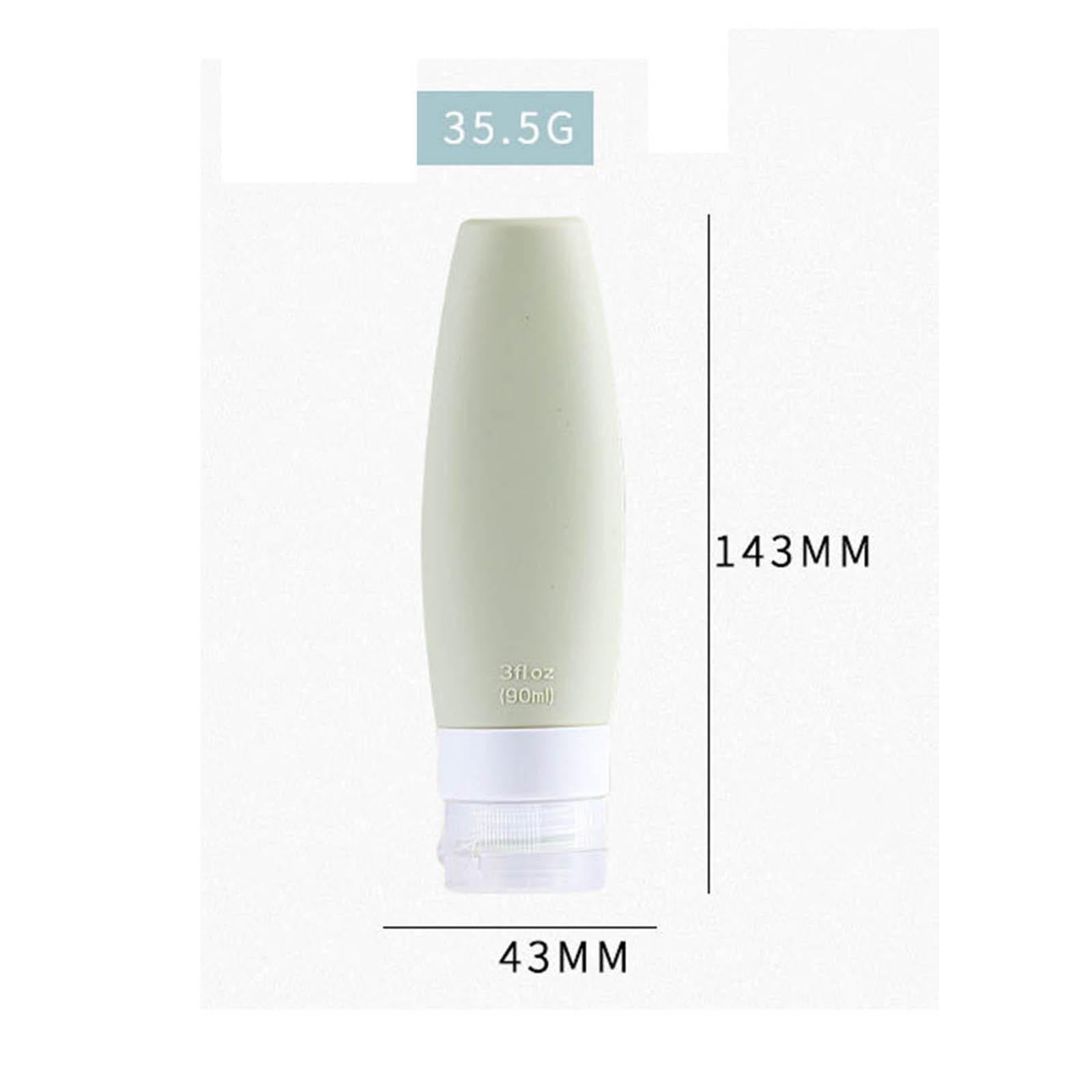Silicone Travel Bottles Refillable for Conditioner Lotion Soap Men Women 4x 90ml
