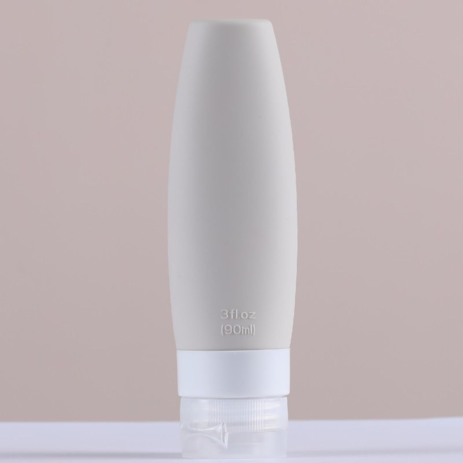 Silicone Travel Bottles Refillable for Conditioner Lotion Soap Men Women 4x 90ml
