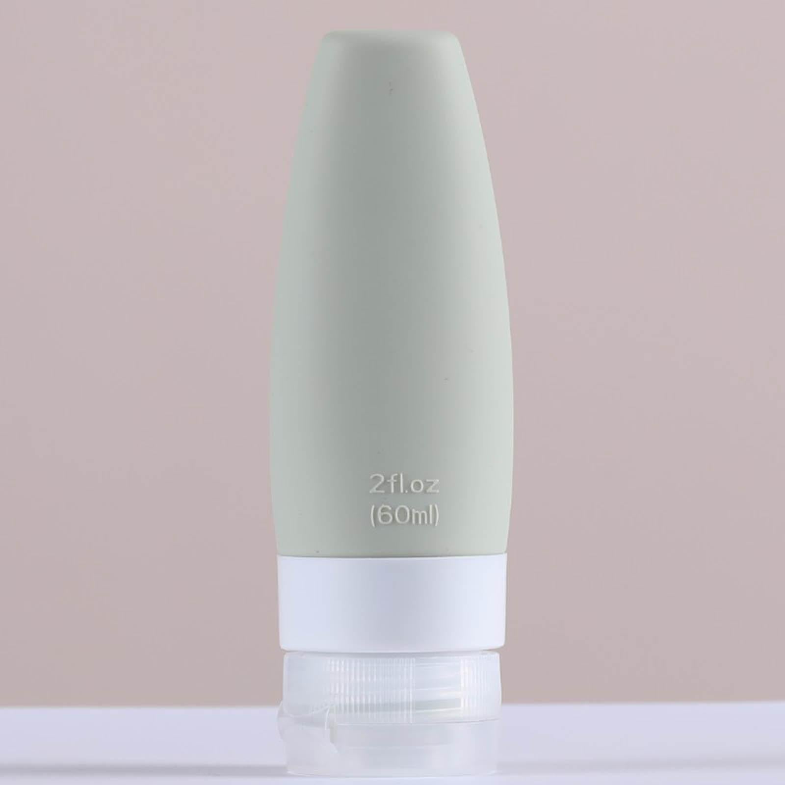 Silicone Travel Bottles Refillable for Conditioner Lotion Soap Men Women 4x 60ml