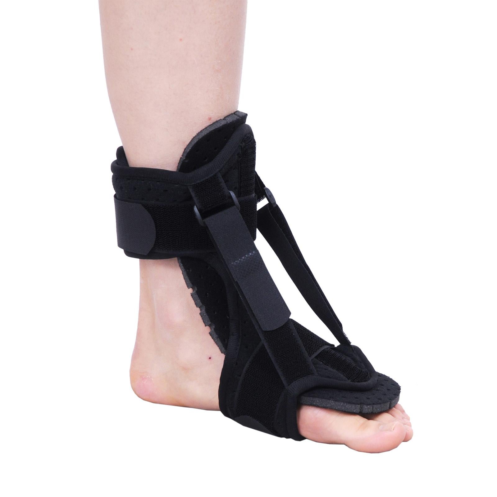 Adjustable Plantar Fasciitis Night Splint Soft Pad Ligament Belt Black