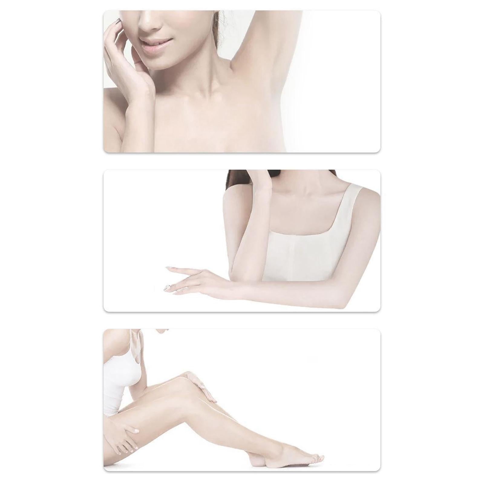 Permanent Painless Hair Removal Epilator Easy to Use for Leg Women Men White