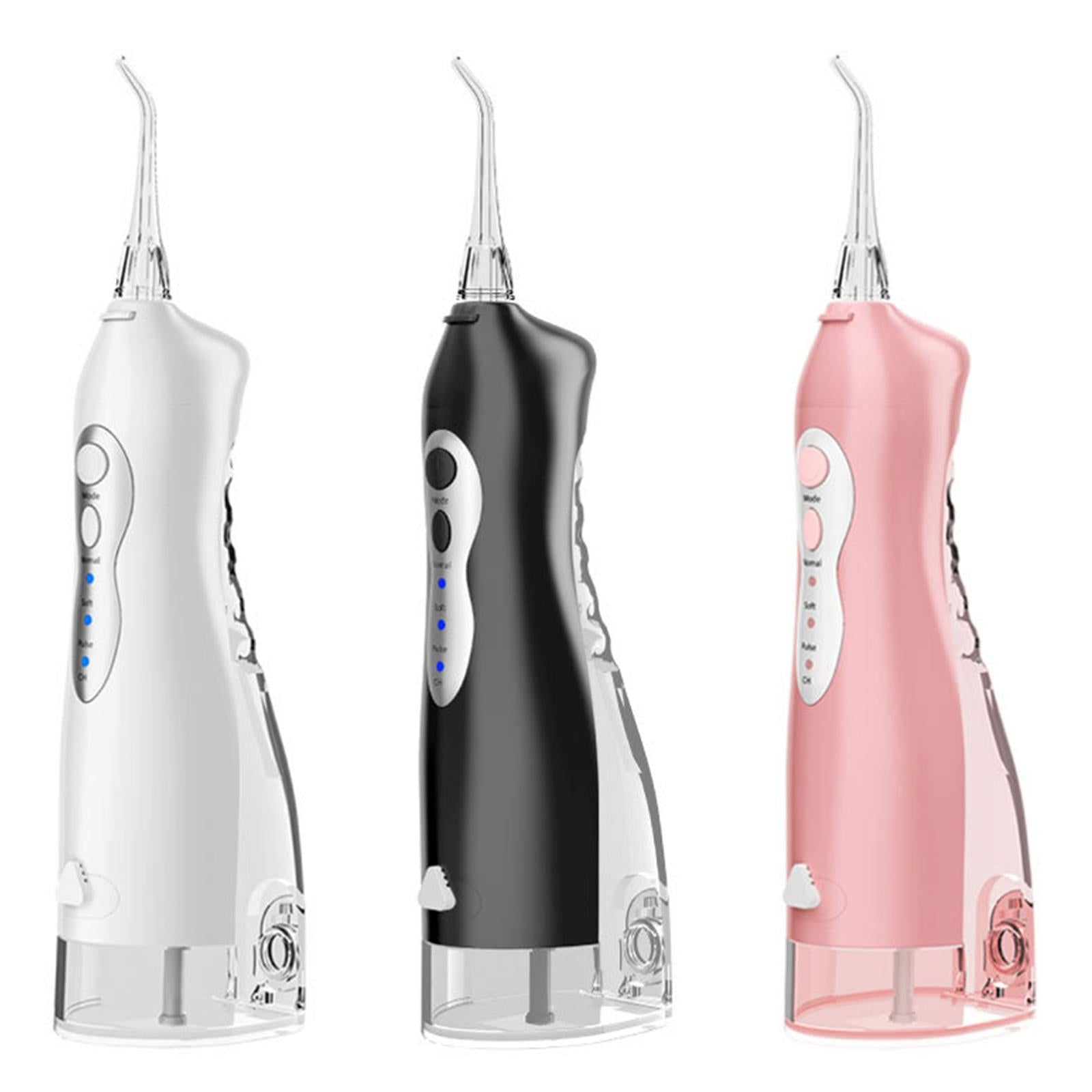 Water Oral Flosser Irrigator Whitening USB Charging Orthodontic for Travel Pink