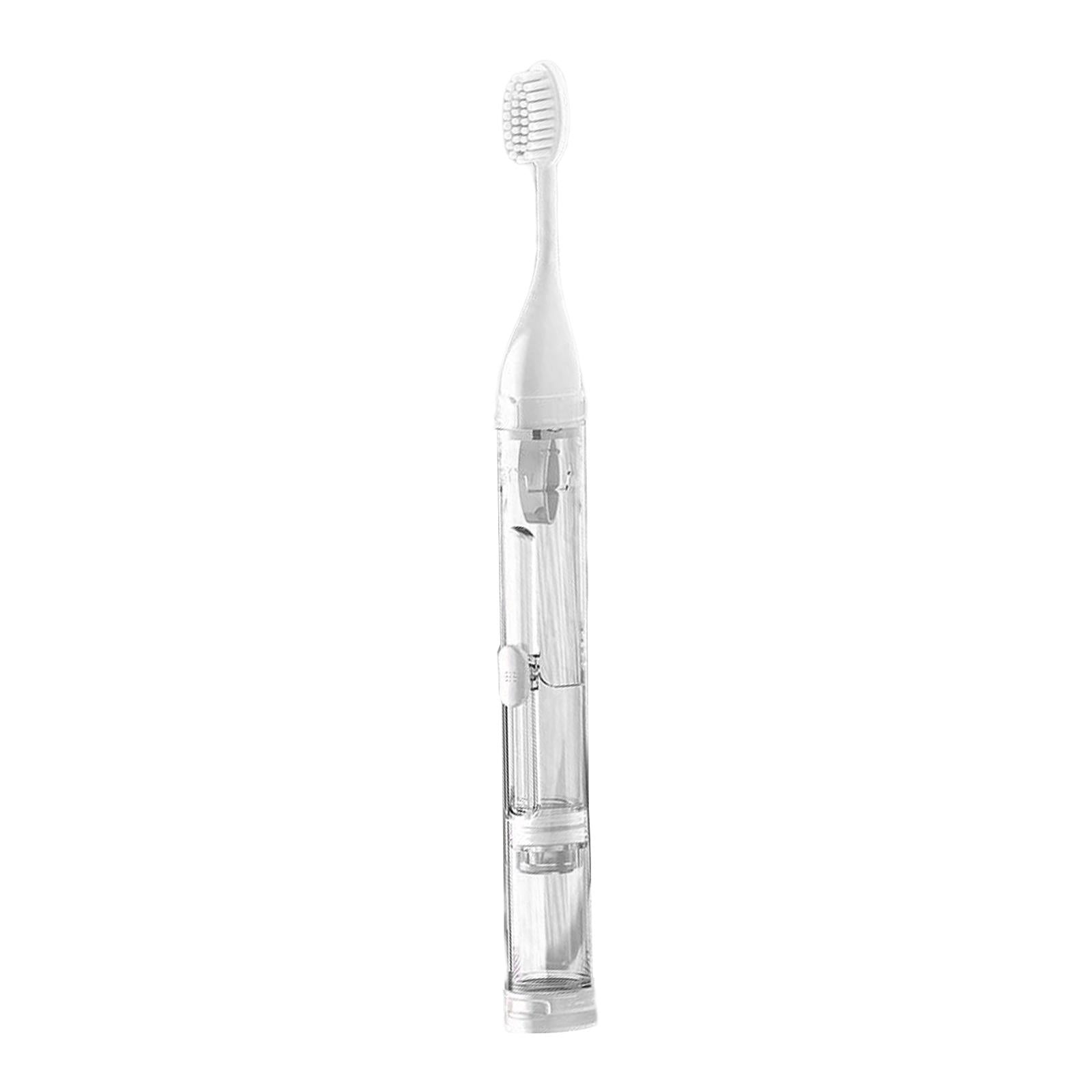 Mini Portable Folding Toothbrush Set Tooth Cleaning Tools Backpacking White