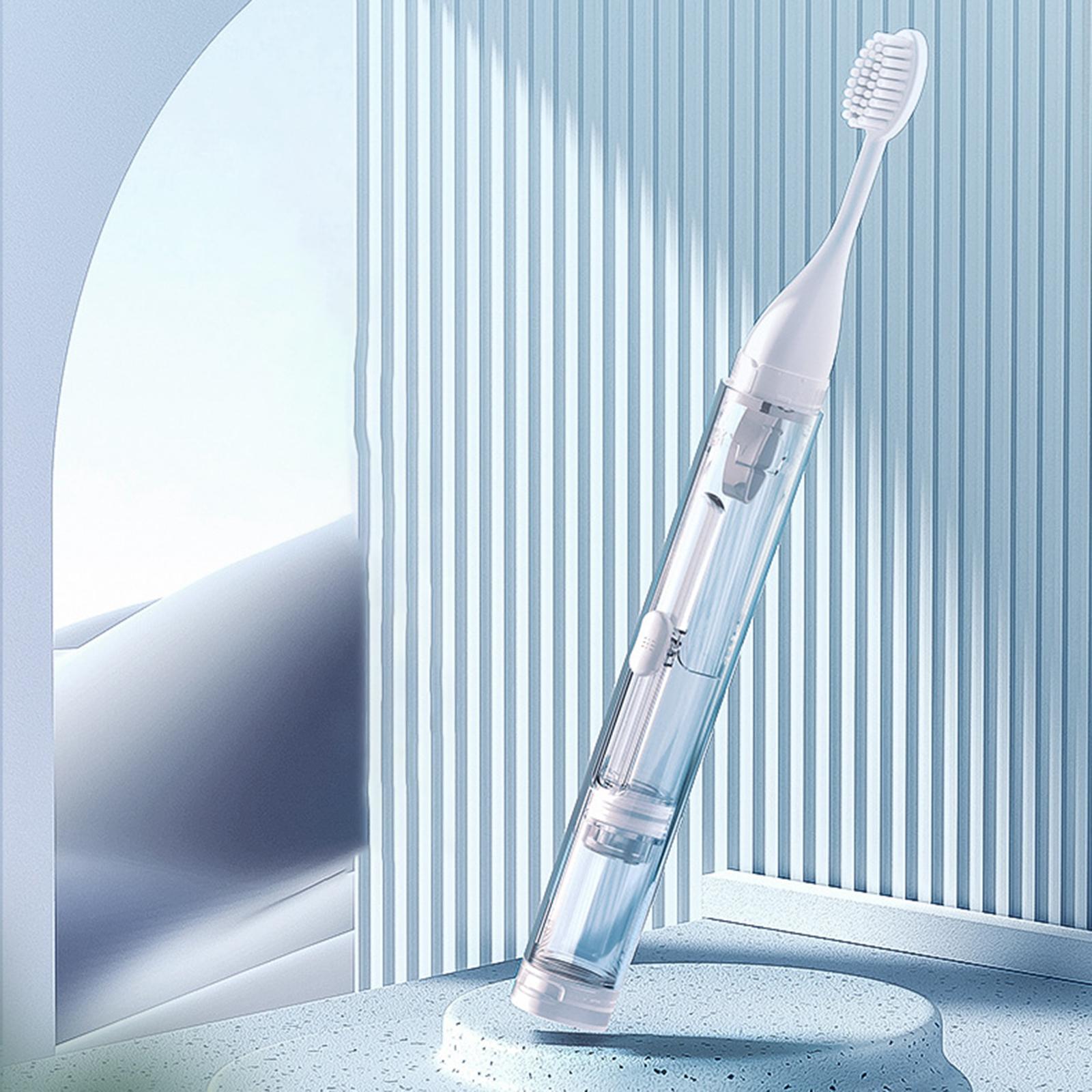 Mini Portable Folding Toothbrush Set Tooth Cleaning Tools Backpacking White