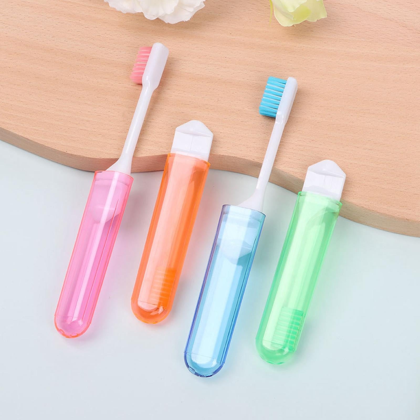 6 Pcs Portable Folding Toothbrush Pocket Size for Travel Hiking Kids Adults