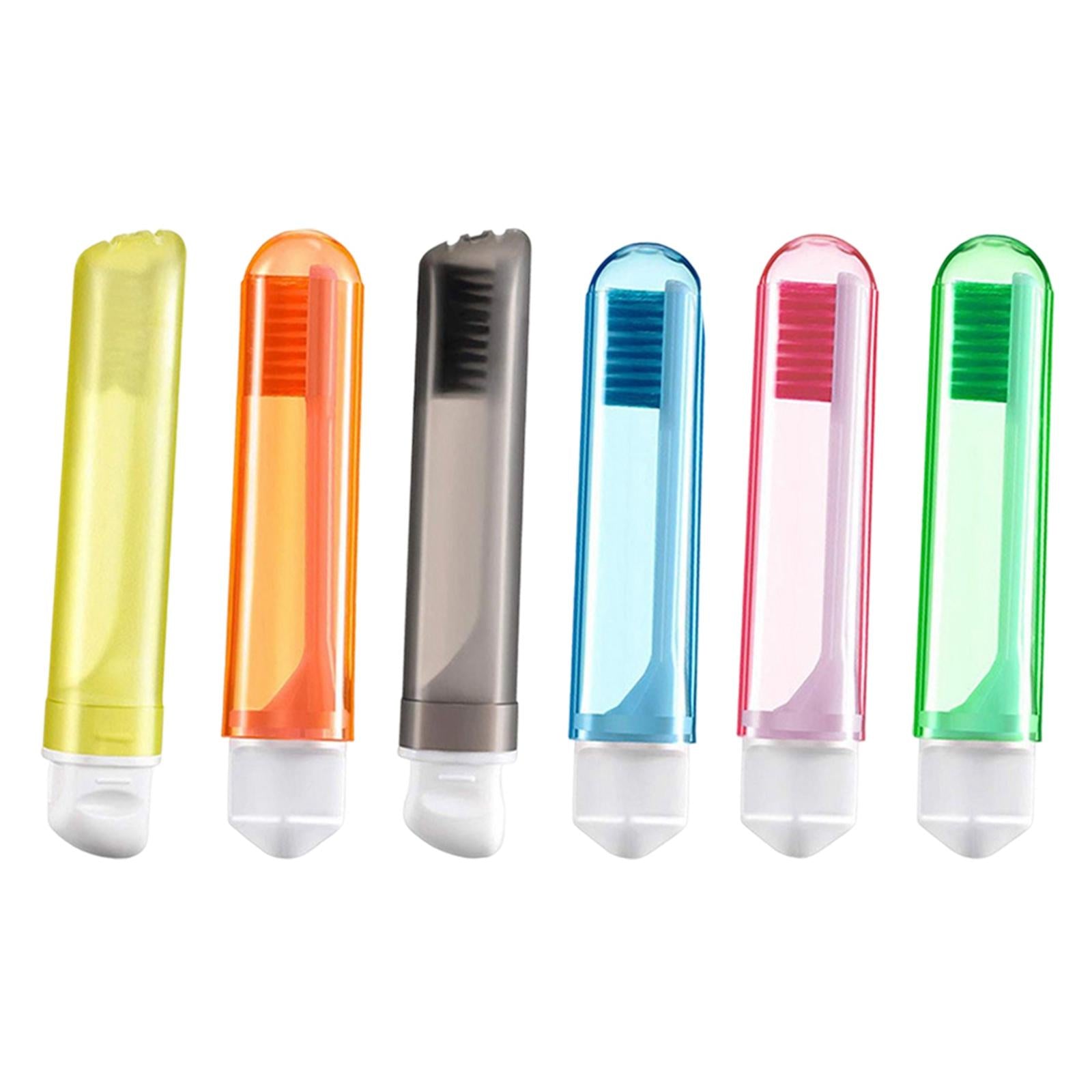 6 Pcs Portable Folding Toothbrush Pocket Size for Travel Hiking Kids Adults