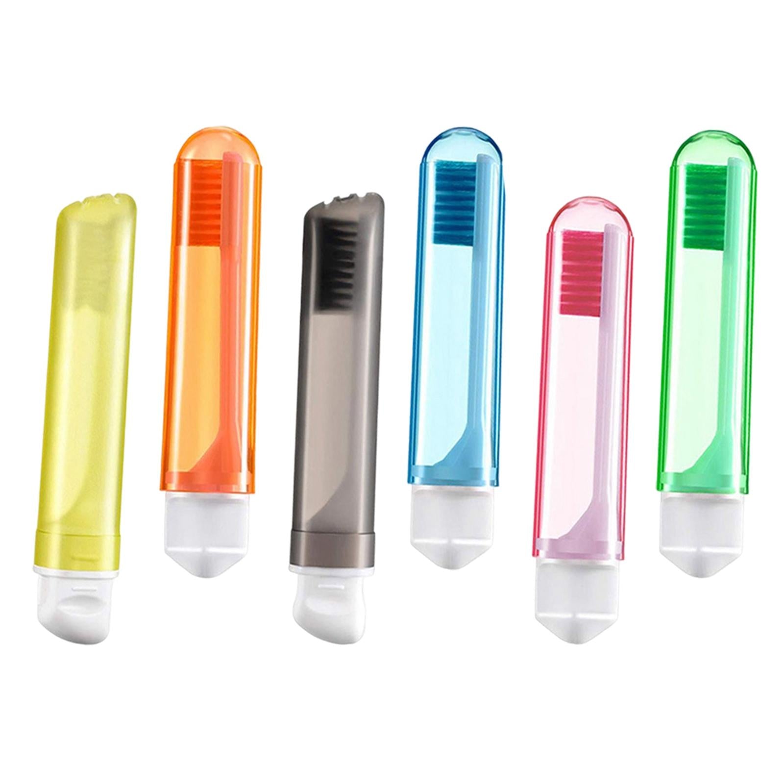 6 Pcs Portable Folding Toothbrush Pocket Size for Travel Hiking Kids Adults
