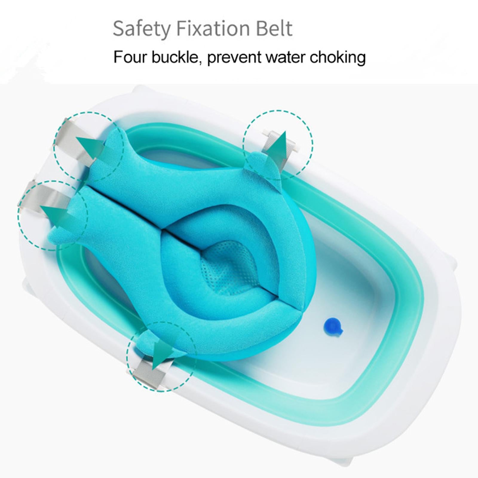 Baby Bath Tub Seat Whale Shape Anti Slip Adjustable Comfortable Infant Blue