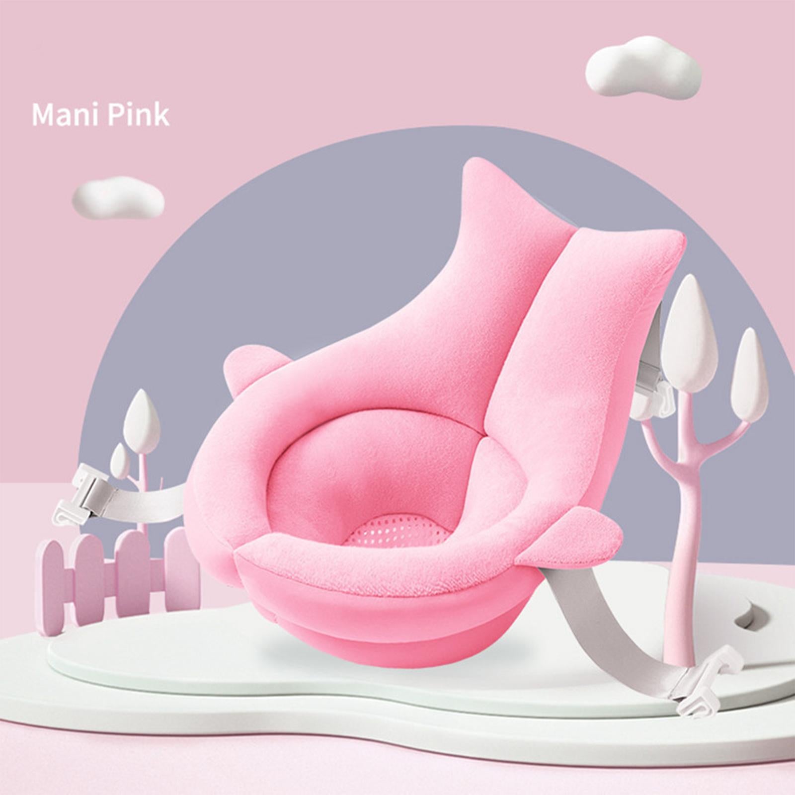 Baby Bath Tub Seat Whale Shape Anti Slip Adjustable Comfortable Infant Pink