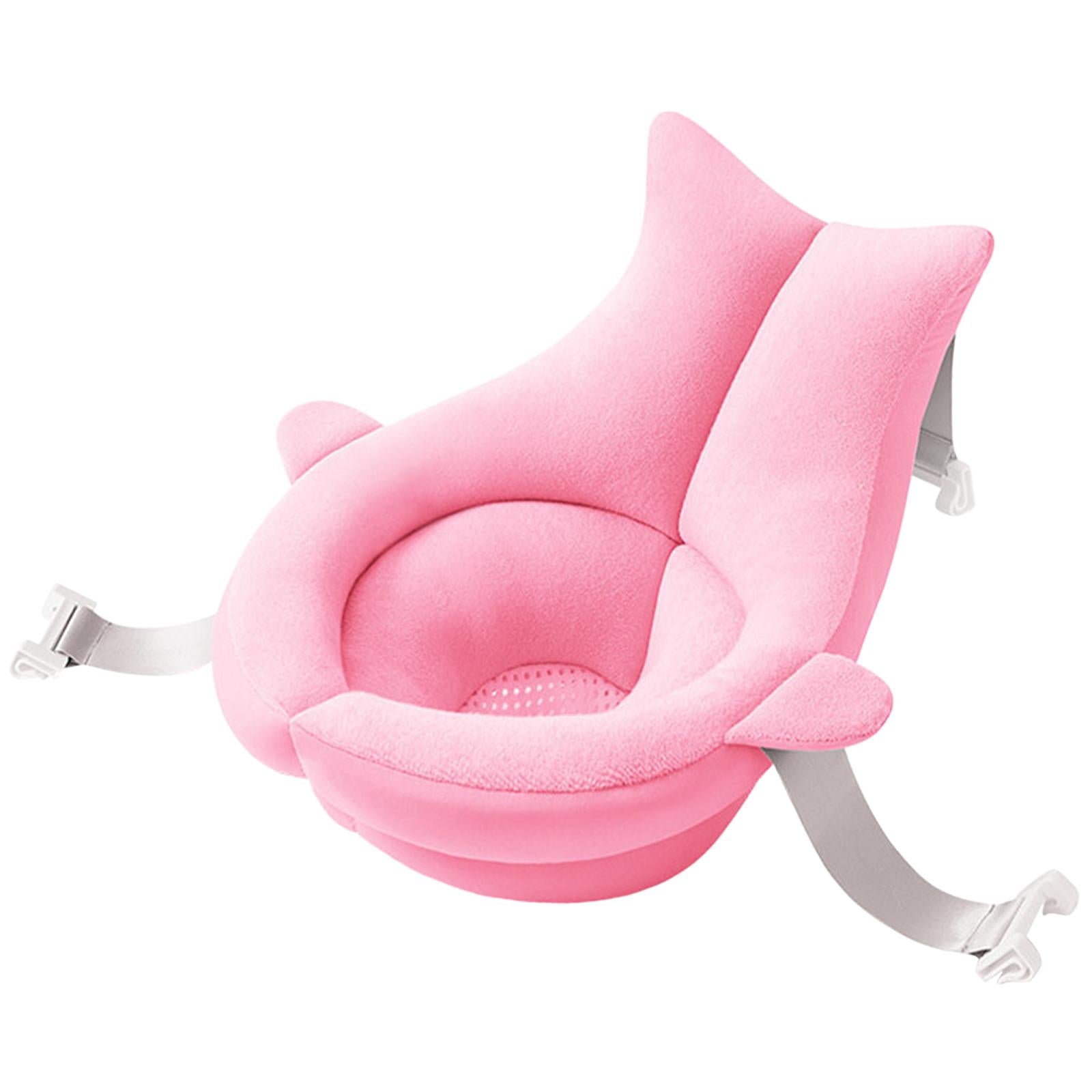 Baby Bath Tub Seat Whale Shape Anti Slip Adjustable Comfortable Infant Pink