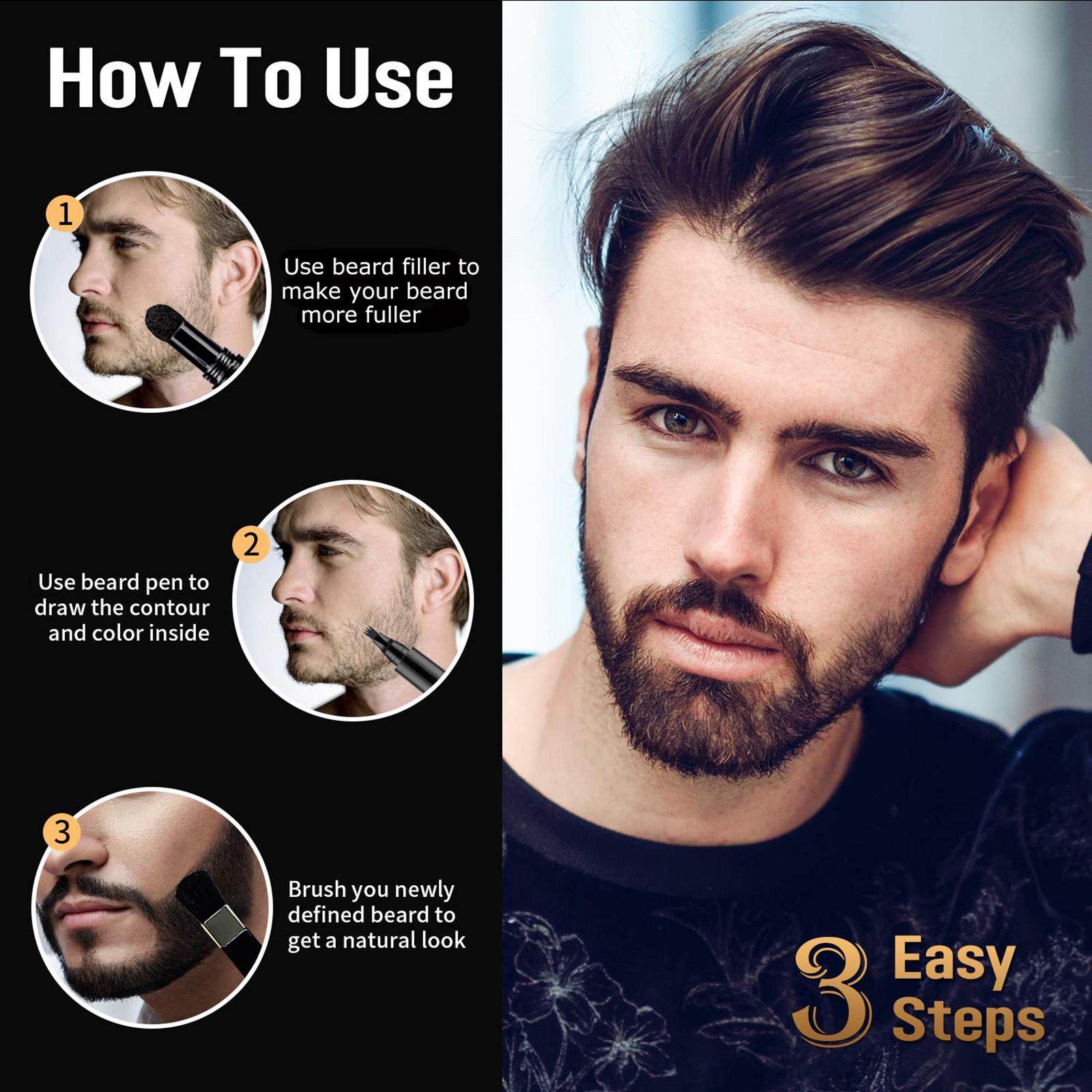 Beard Pencil Filler Creates Natural Looking Barber Pencil Natural Finish  Dark Brown