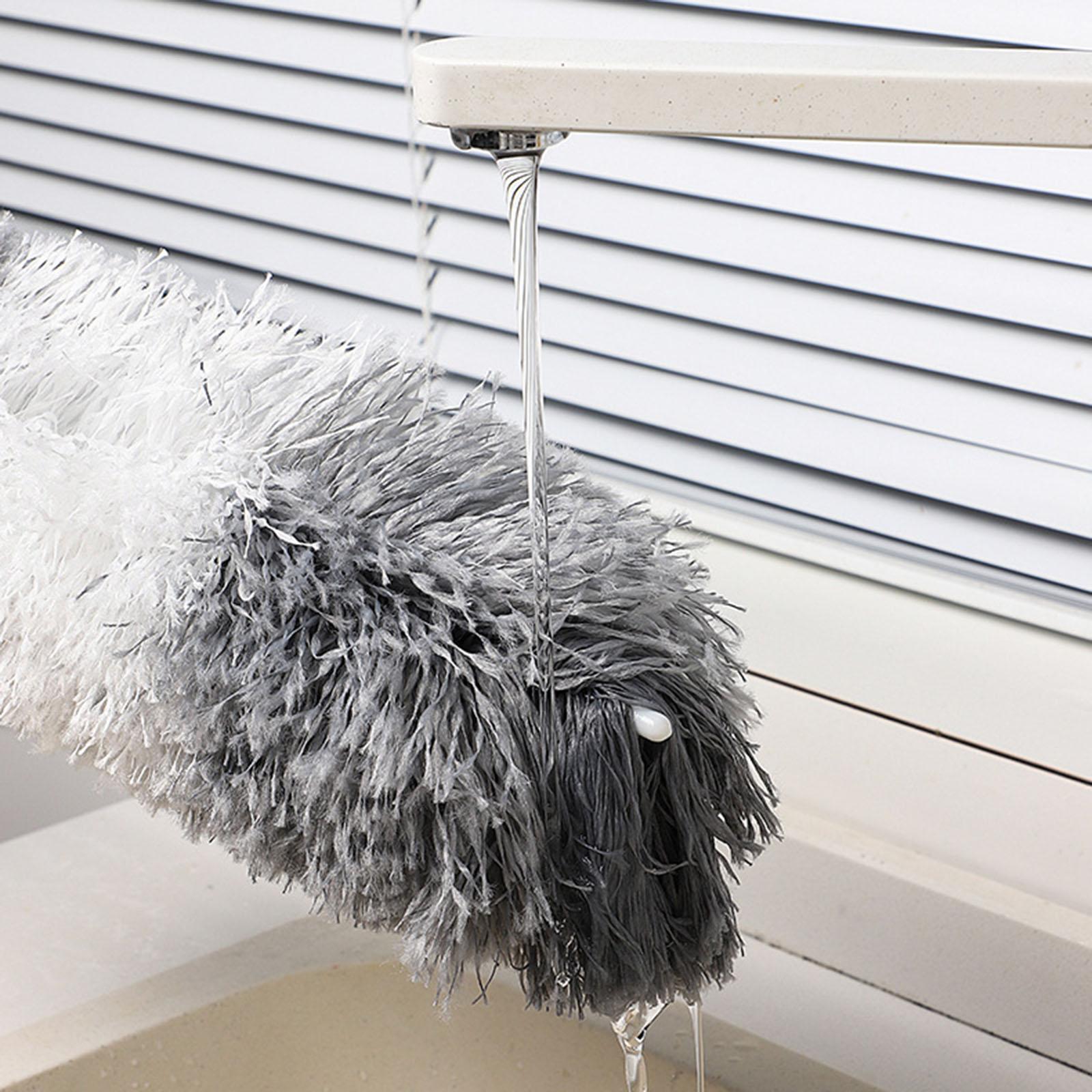 Telescopic Microfibre Duster Bendable Head for Household Ceiling Fan  Gray