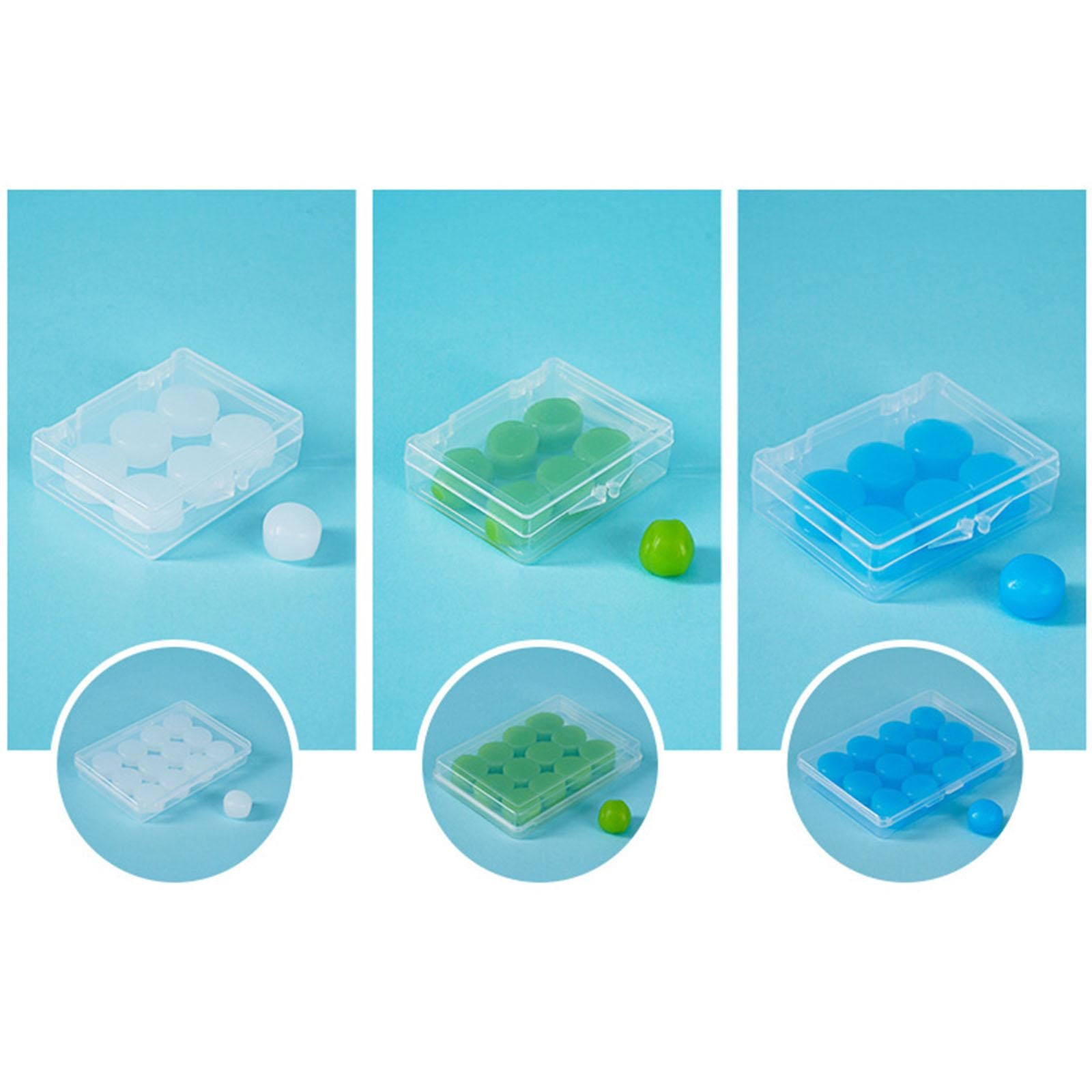 Set of 12 Silicone Noise Cancelling Earplugs 27dB Snr Moldable Soft White