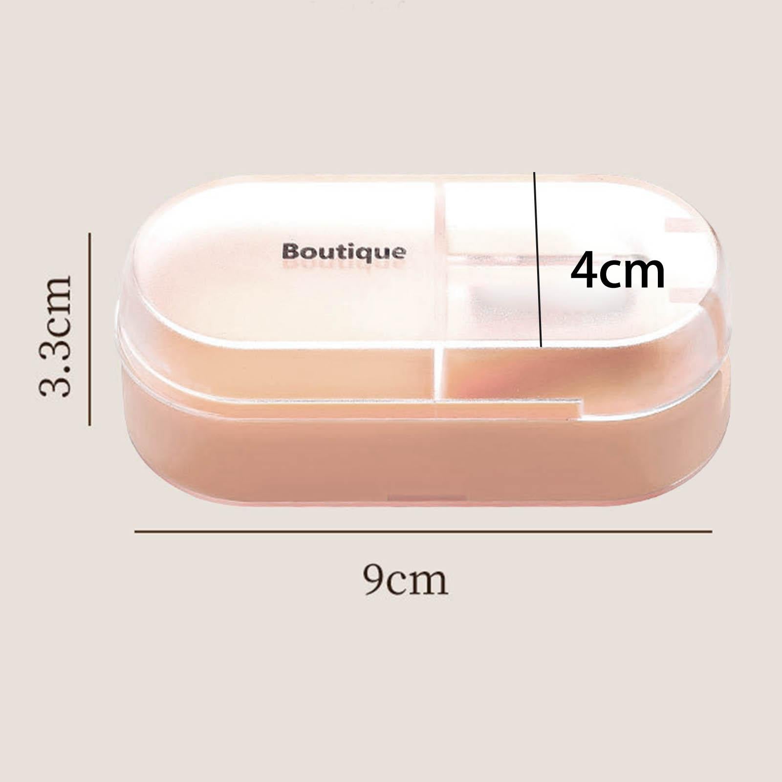 Medicine Storage Box with Pills Cutter for Home Dormitory Elders Kids Pink