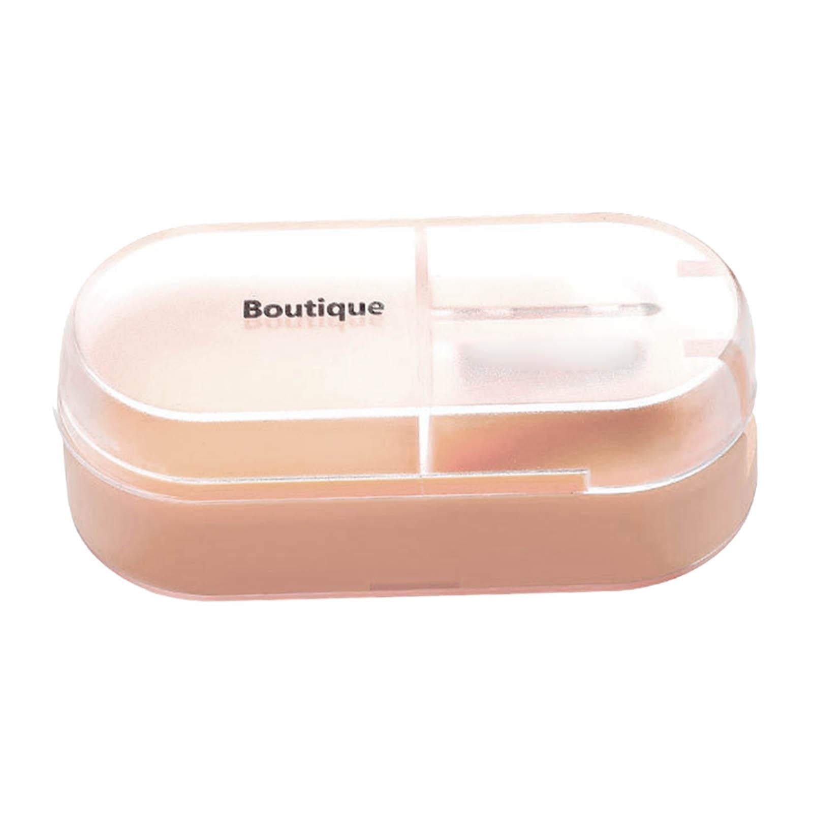 Medicine Storage Box with Pills Cutter for Home Dormitory Elders Kids Pink