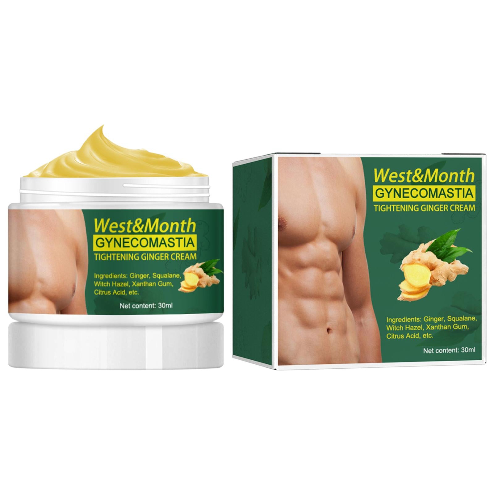 Gynecomastia Tightening Ginger Cream Anti Cellulite for Adults Women Men 1 Pcs