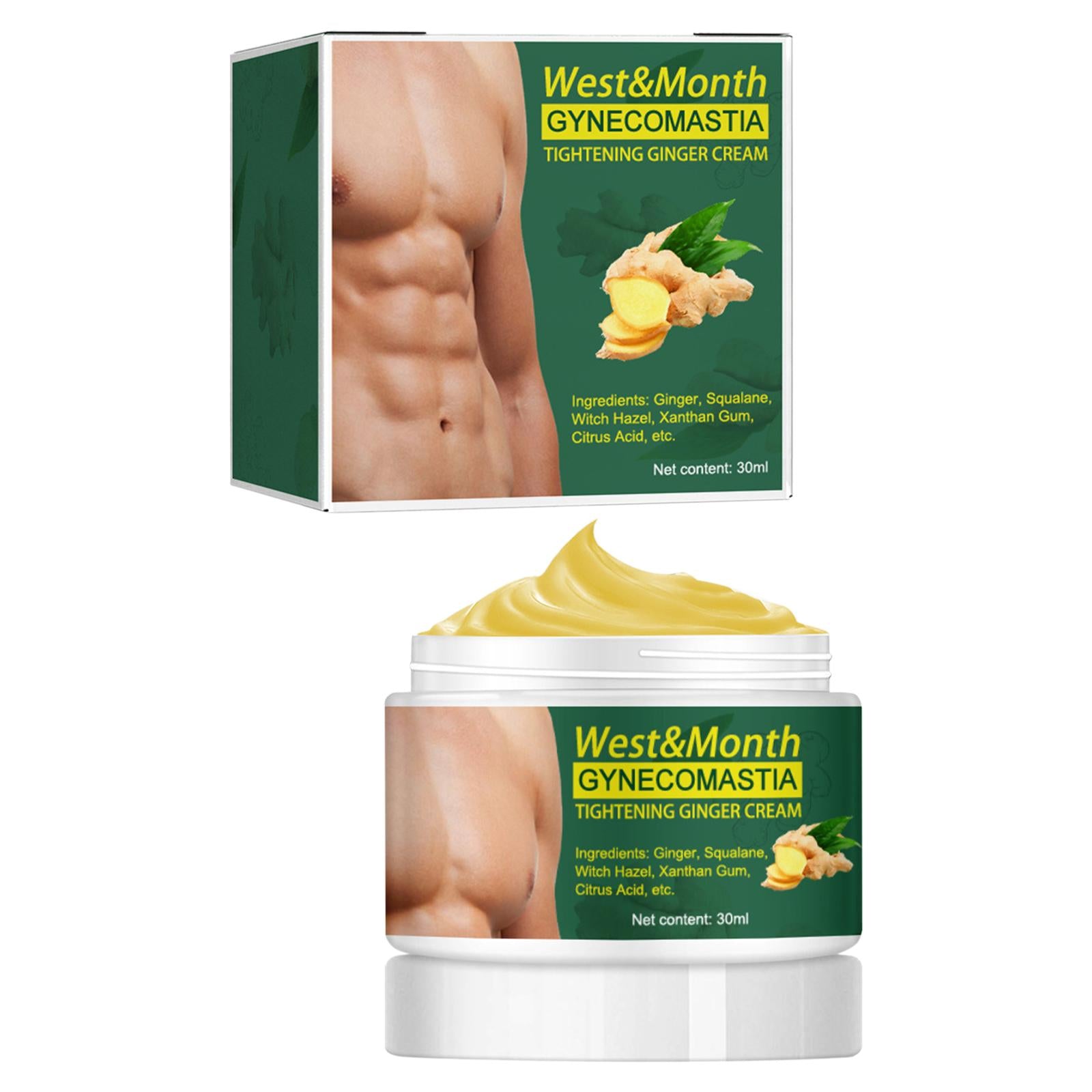 Gynecomastia Tightening Ginger Cream Anti Cellulite for Adults Women Men 1 Pcs