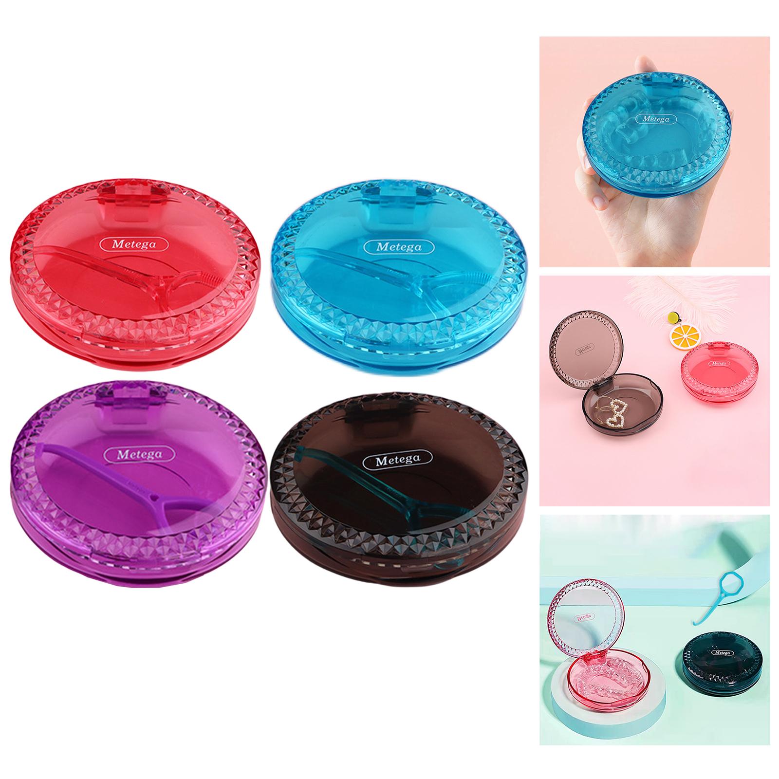 Retainer Case Light Mouth Guard Case Holder for Oral Care  Red