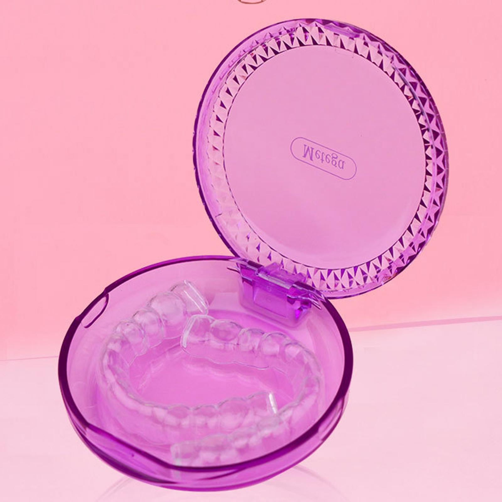 Retainer Case Light Mouth Guard Case Holder for Oral Care  Purple