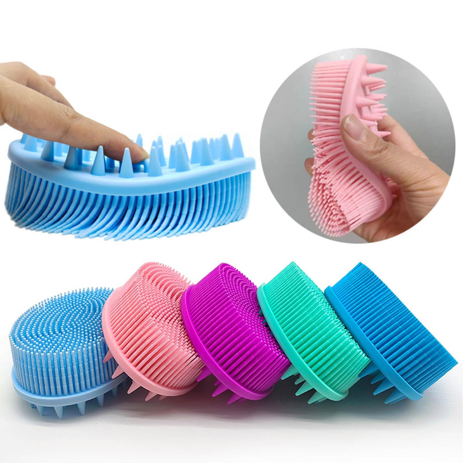 Silicone Bath Shower Brush Exfoliating Body Brush for Home Men Women Pink
