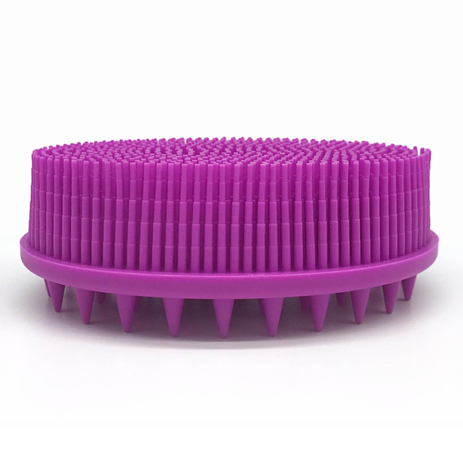Silicone Bath Shower Brush Exfoliating Body Brush for Home Men Women Purple