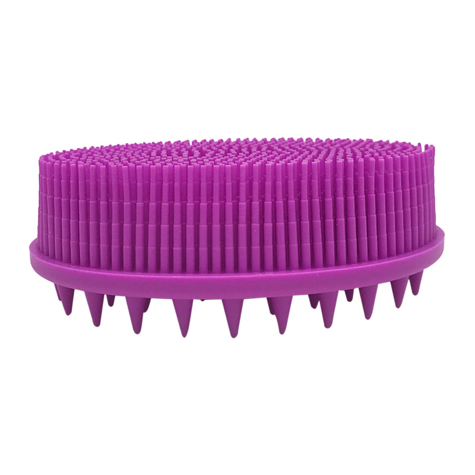 Silicone Bath Shower Brush Exfoliating Body Brush for Home Men Women Purple