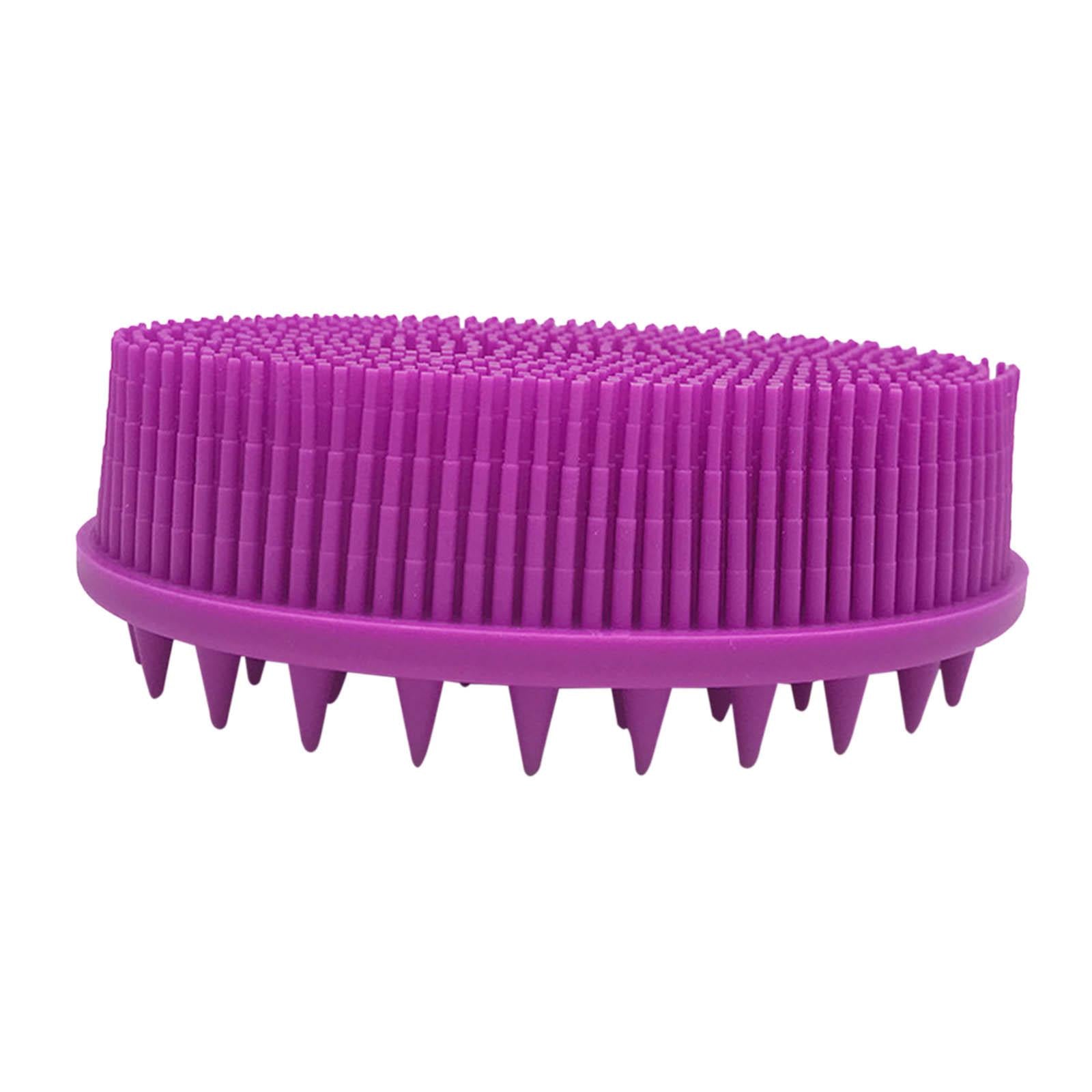 Silicone Bath Shower Brush Exfoliating Body Brush for Home Men Women Purple