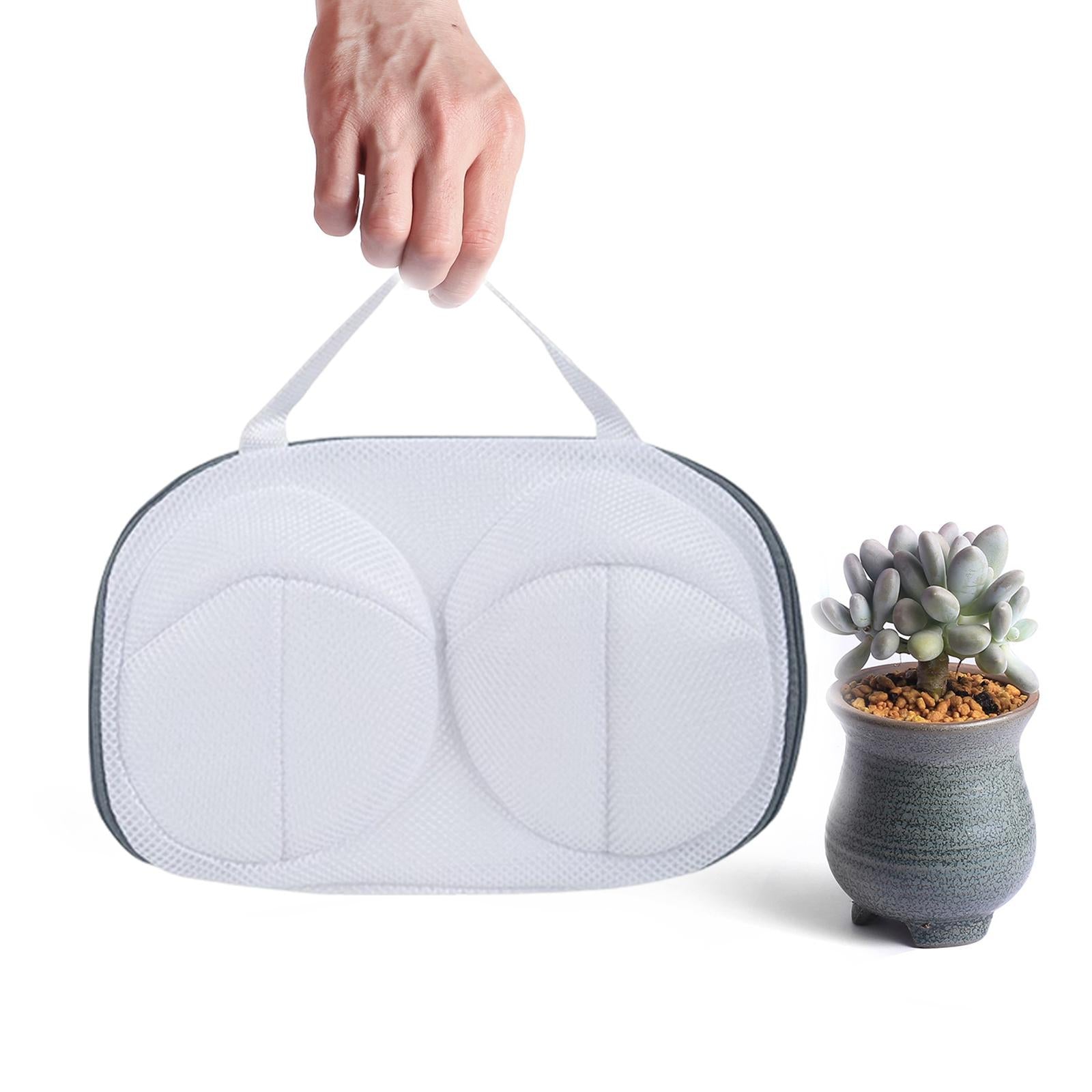 Bra Washing Bag Bra Bag for Air Drying & Hanging Fine Mesh Bra Laundry Bag Gray Edge