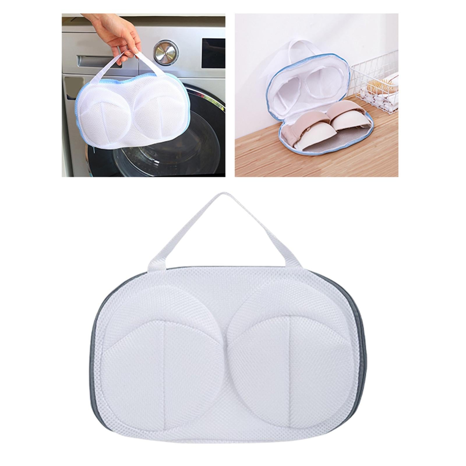 Bra Washing Bag Bra Bag for Air Drying & Hanging Fine Mesh Bra Laundry Bag Gray Edge