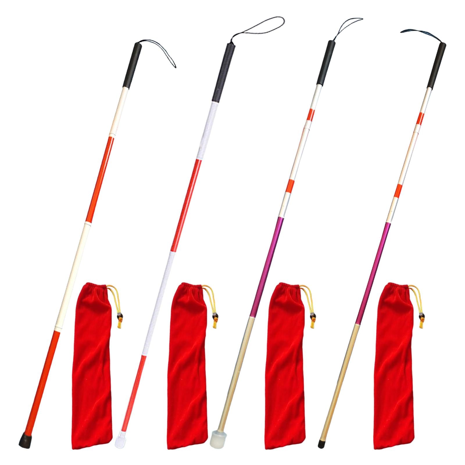 Aluminium Alloy Folding Cane Adjustable Lightweight Blind Blind People Rubber Base