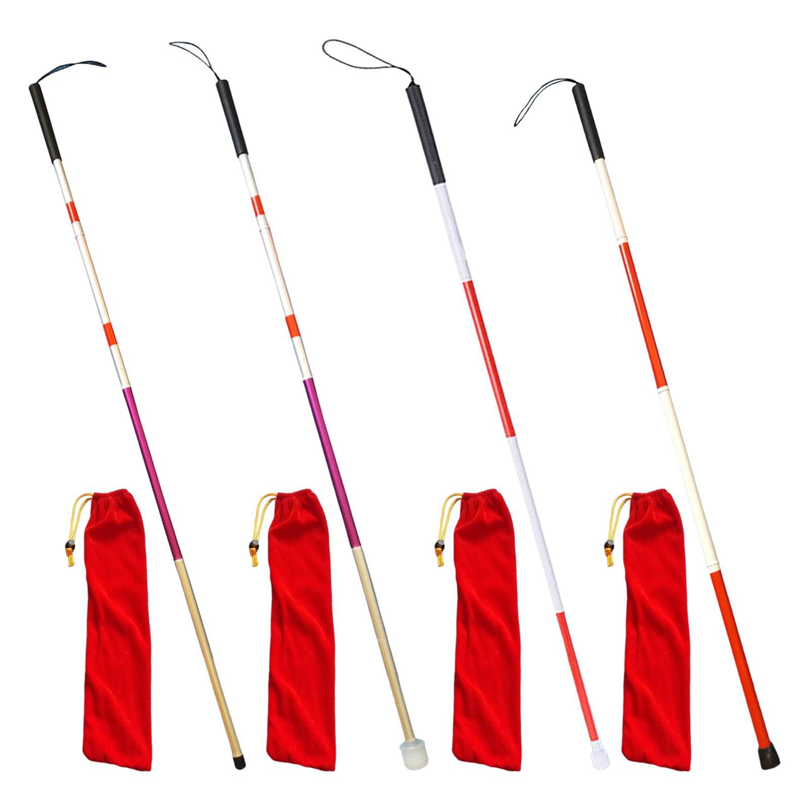 Aluminium Alloy Folding Cane Adjustable Lightweight Blind Blind People Rubber Base