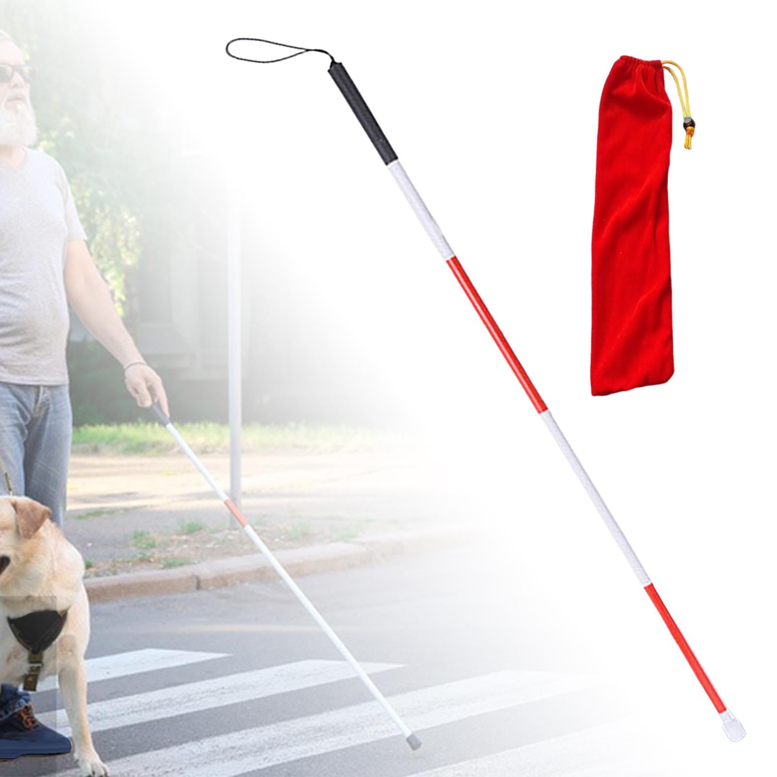 Aluminium Alloy Folding Cane Adjustable Lightweight Blind Blind People Roatable Head