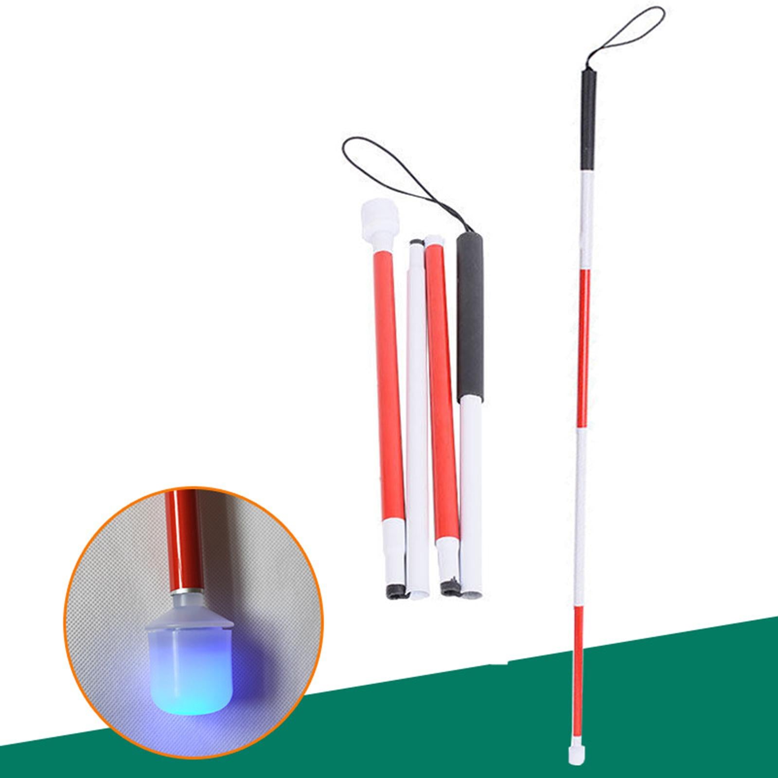 Aluminium Alloy Folding Cane Adjustable Lightweight Blind Blind People Roatable Head