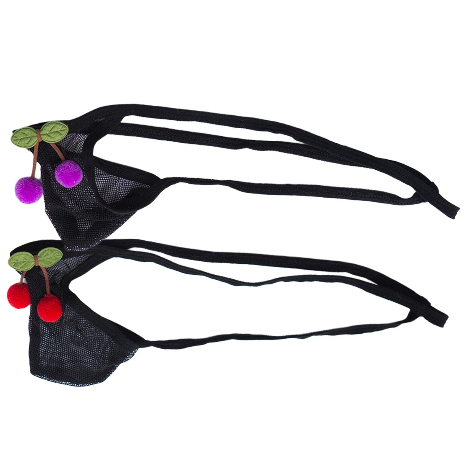 Men T Back Thongs Mesh Low Strap Bikini Stretchy Comfort Cosplay Red