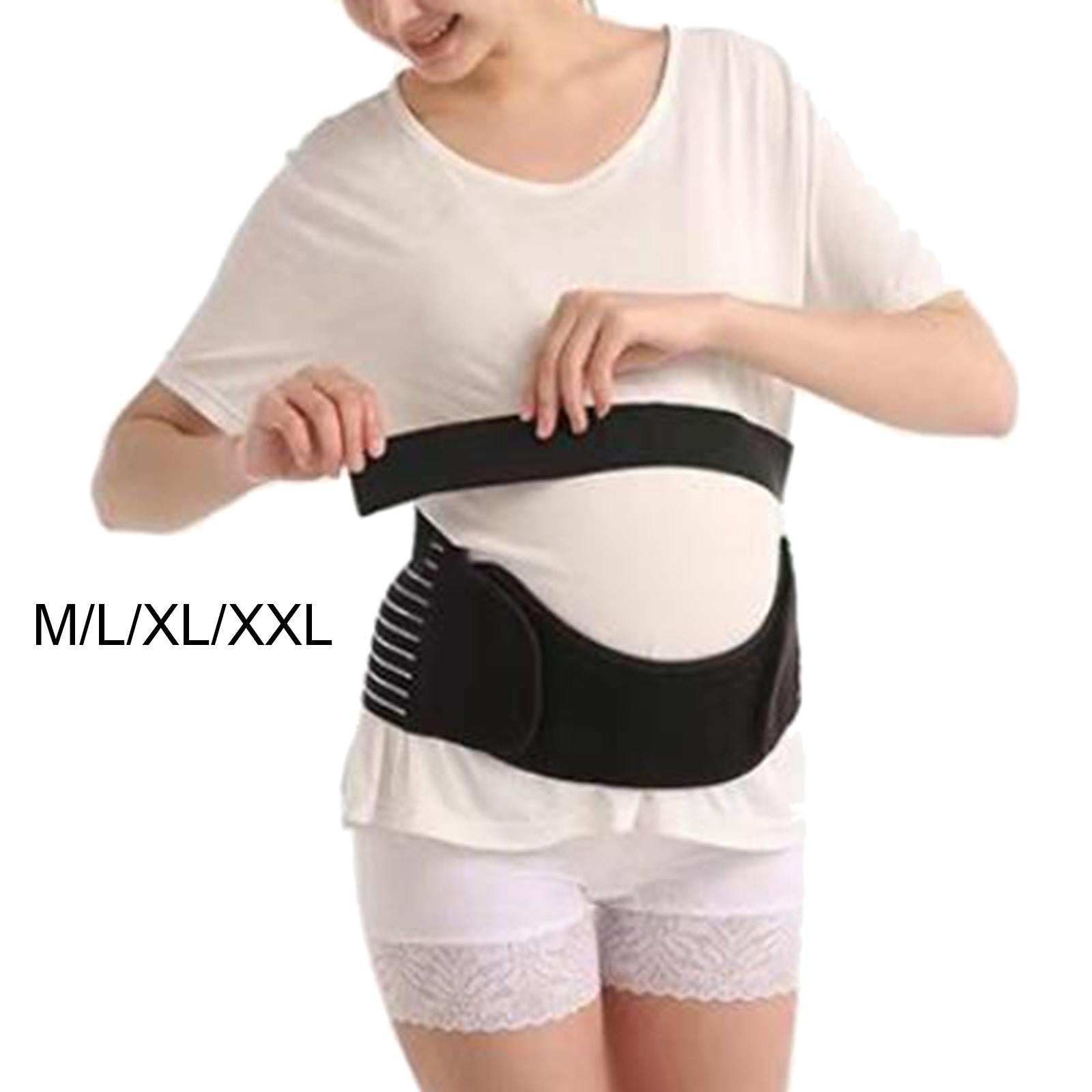 Maternity Belt Waist Back Abdomen Belly Band Black Mesh Style M 70-100cm