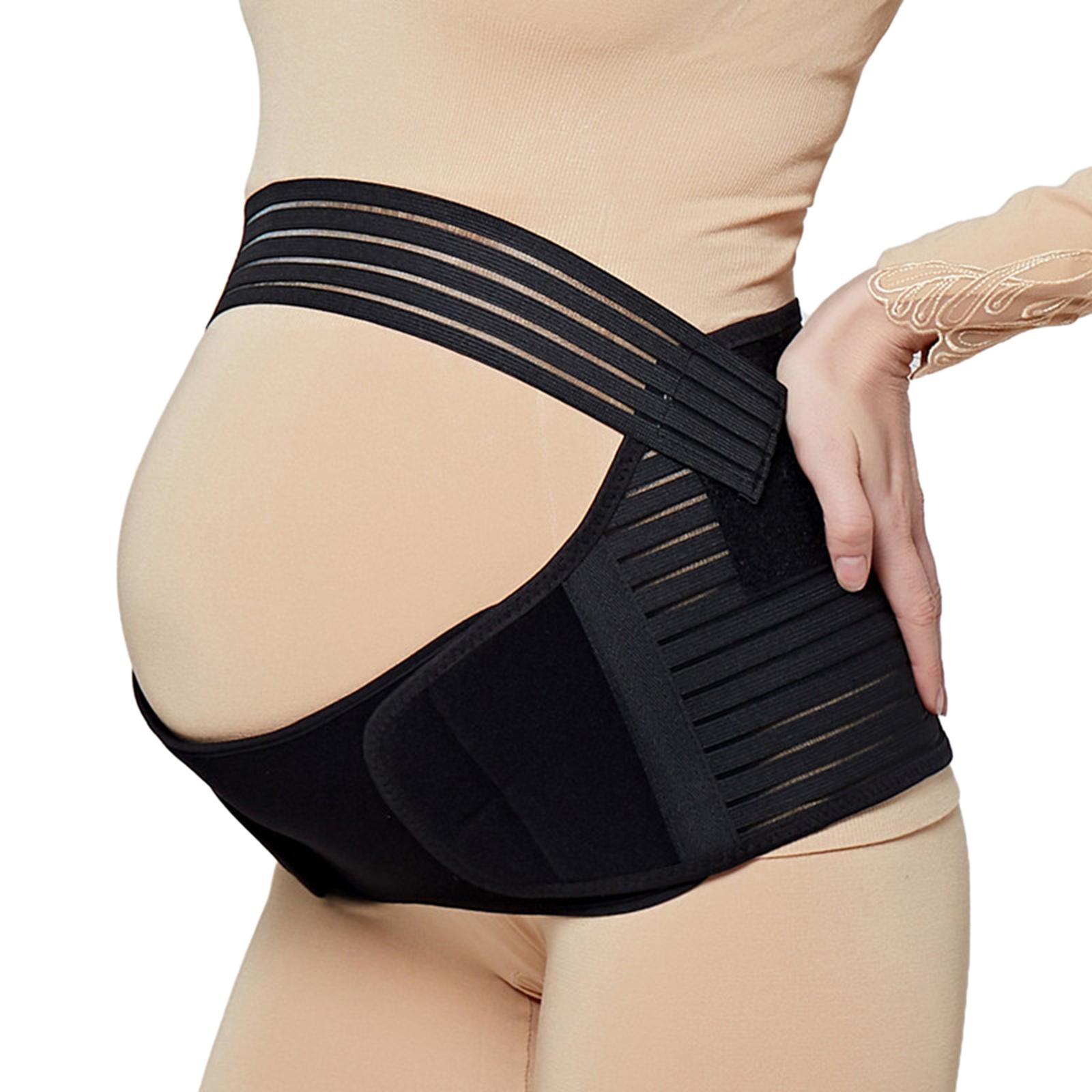 Maternity Belt Waist Back Abdomen Belly Band Black Mesh Style M 70-100cm