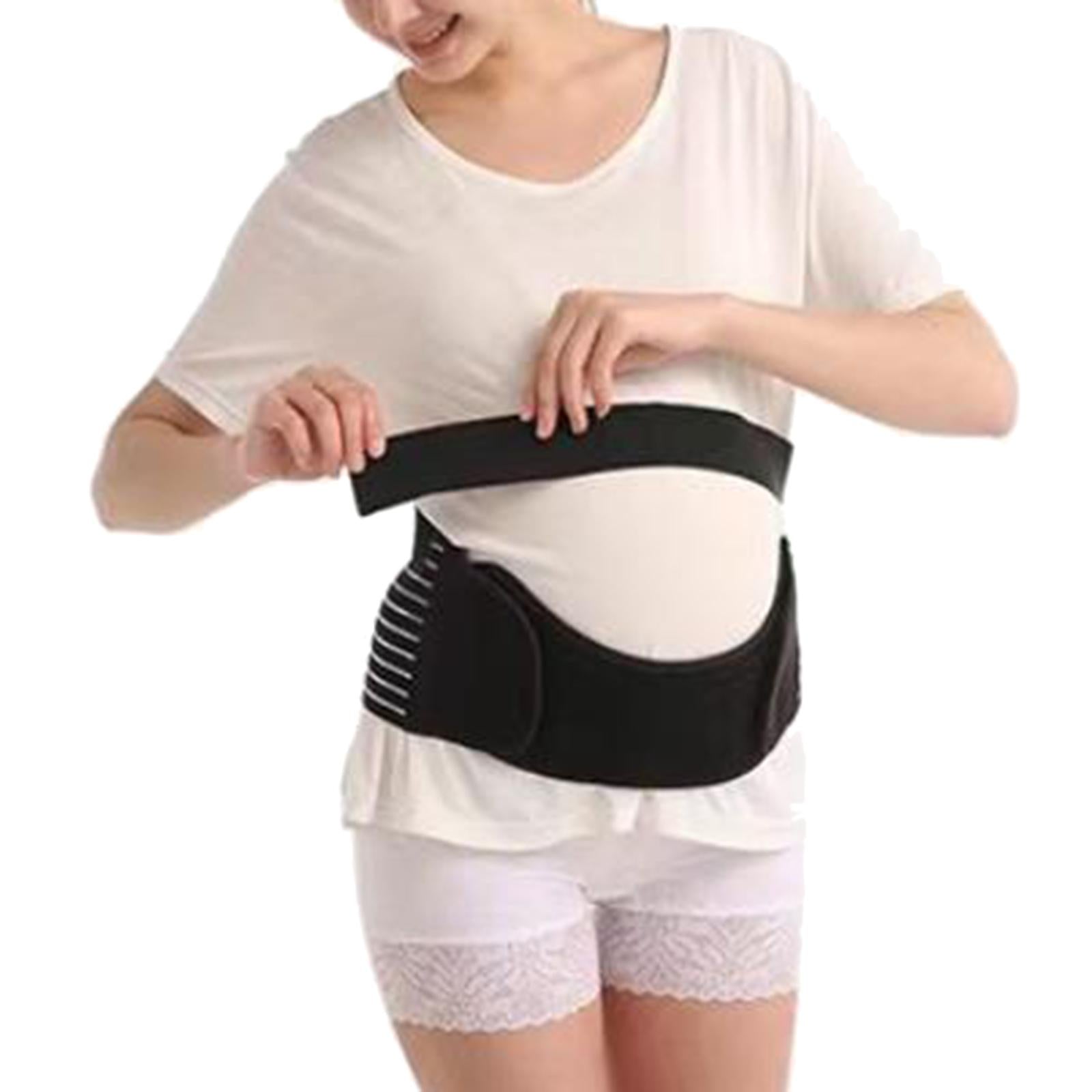 Maternity Belt Waist Back Abdomen Belly Band Black Mesh Style XL 90-120cm