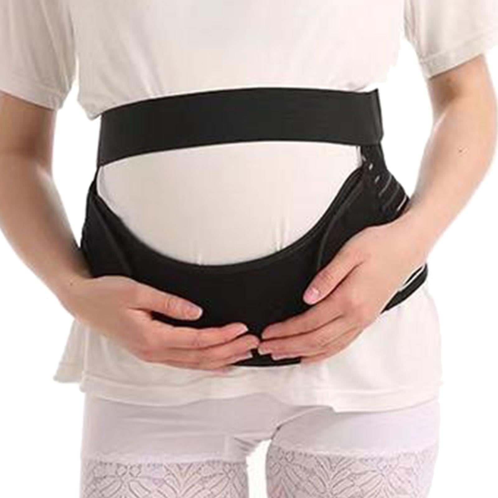 Maternity Belt Waist Back Abdomen Belly Band Black Mesh Style XL 90-120cm