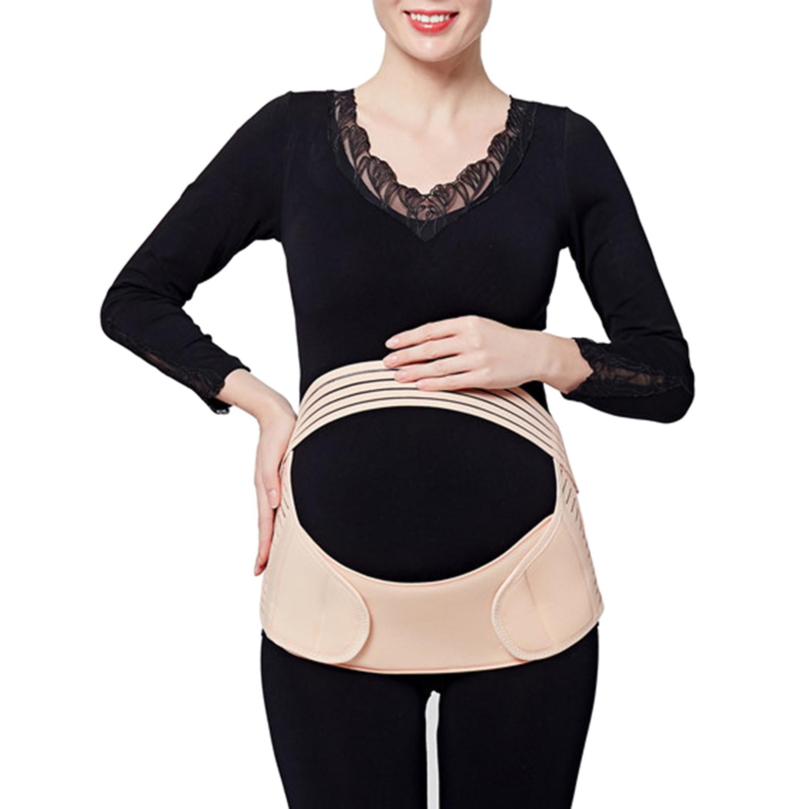 Pregnancy Band Waist Back Abdomen Belly Band Black Breathable M 70-100cm