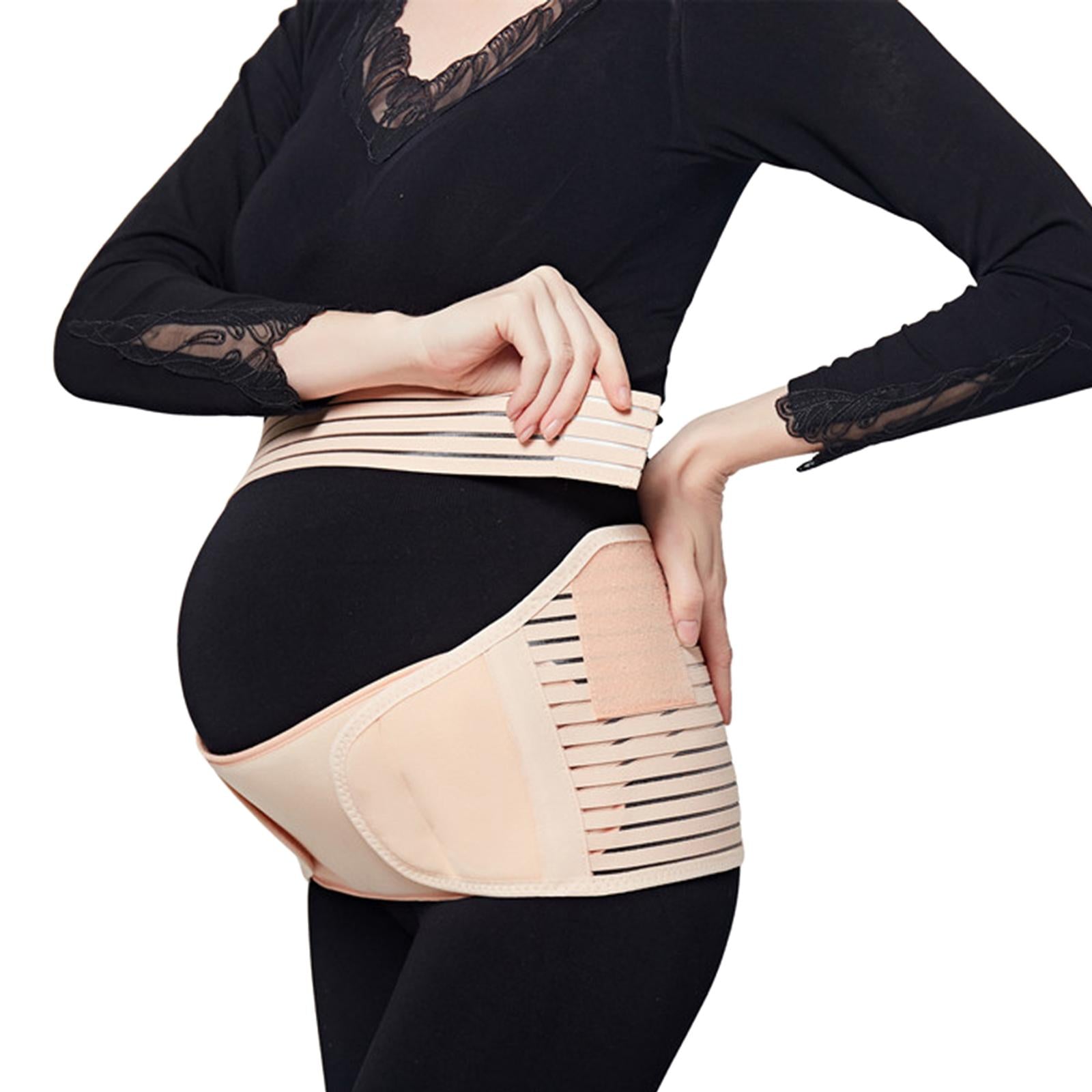 Pregnancy Band Waist Back Abdomen Belly Band Black Breathable XXL 100-130cm