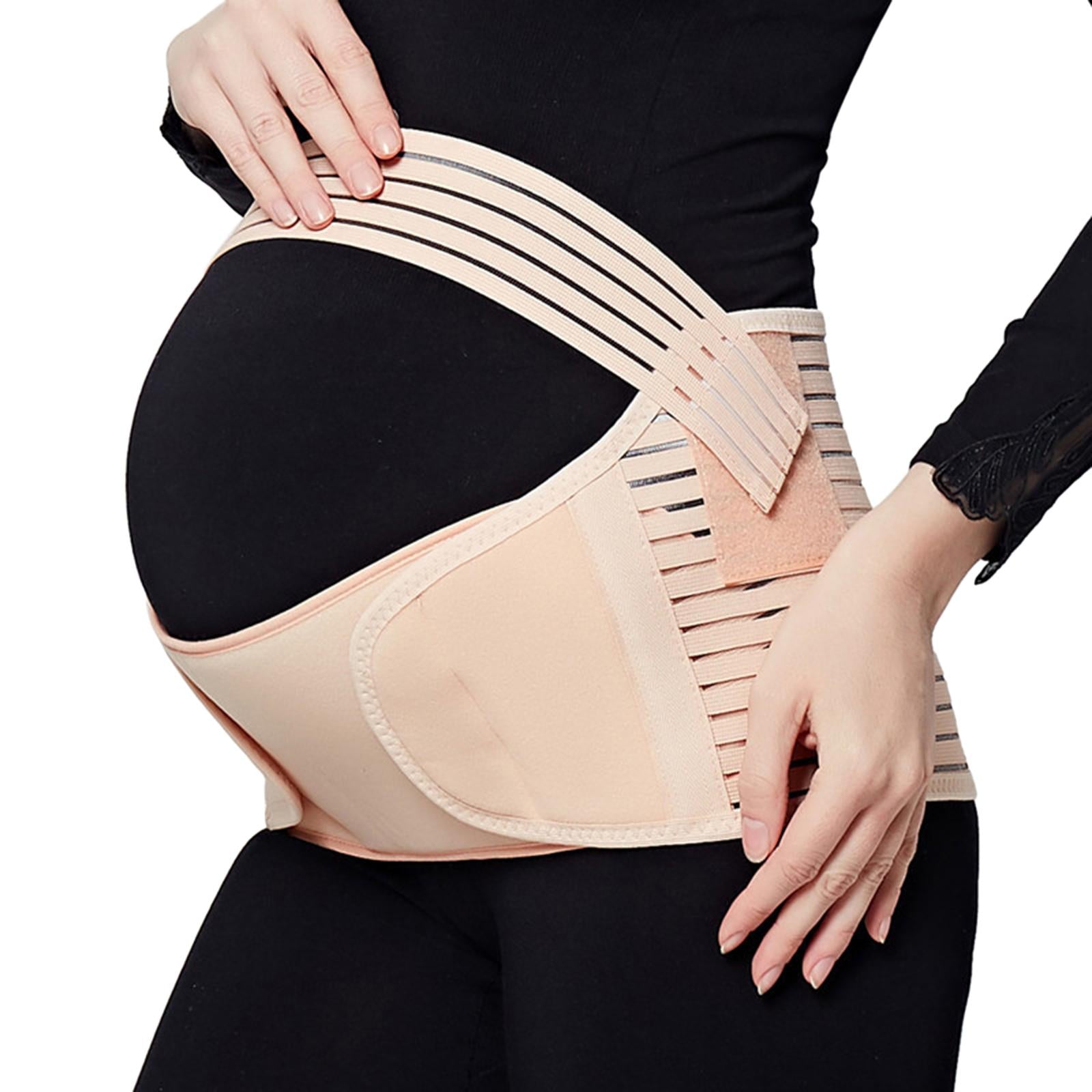Pregnancy Band Waist Back Abdomen Belly Band Black Breathable XXL 100-130cm